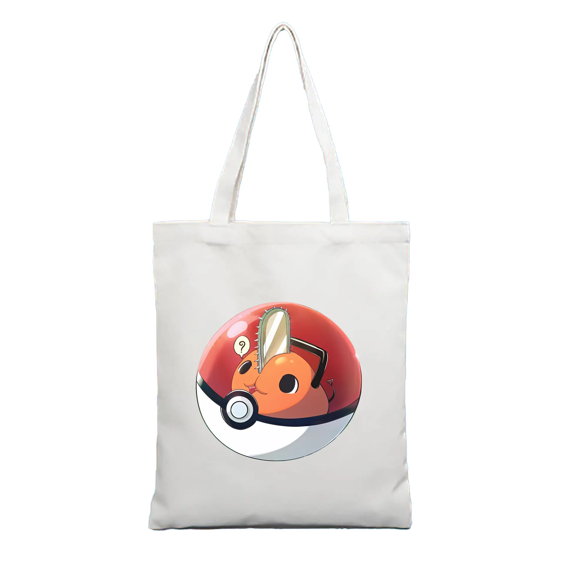 チェンソーマン グッズ,ポチタ - 縦型キャンバス手提げバッグ（トートバッグ） ・ キャンバス素材 ・ ショッピング用 ・ 軽量 丈夫 お手入れ簡単