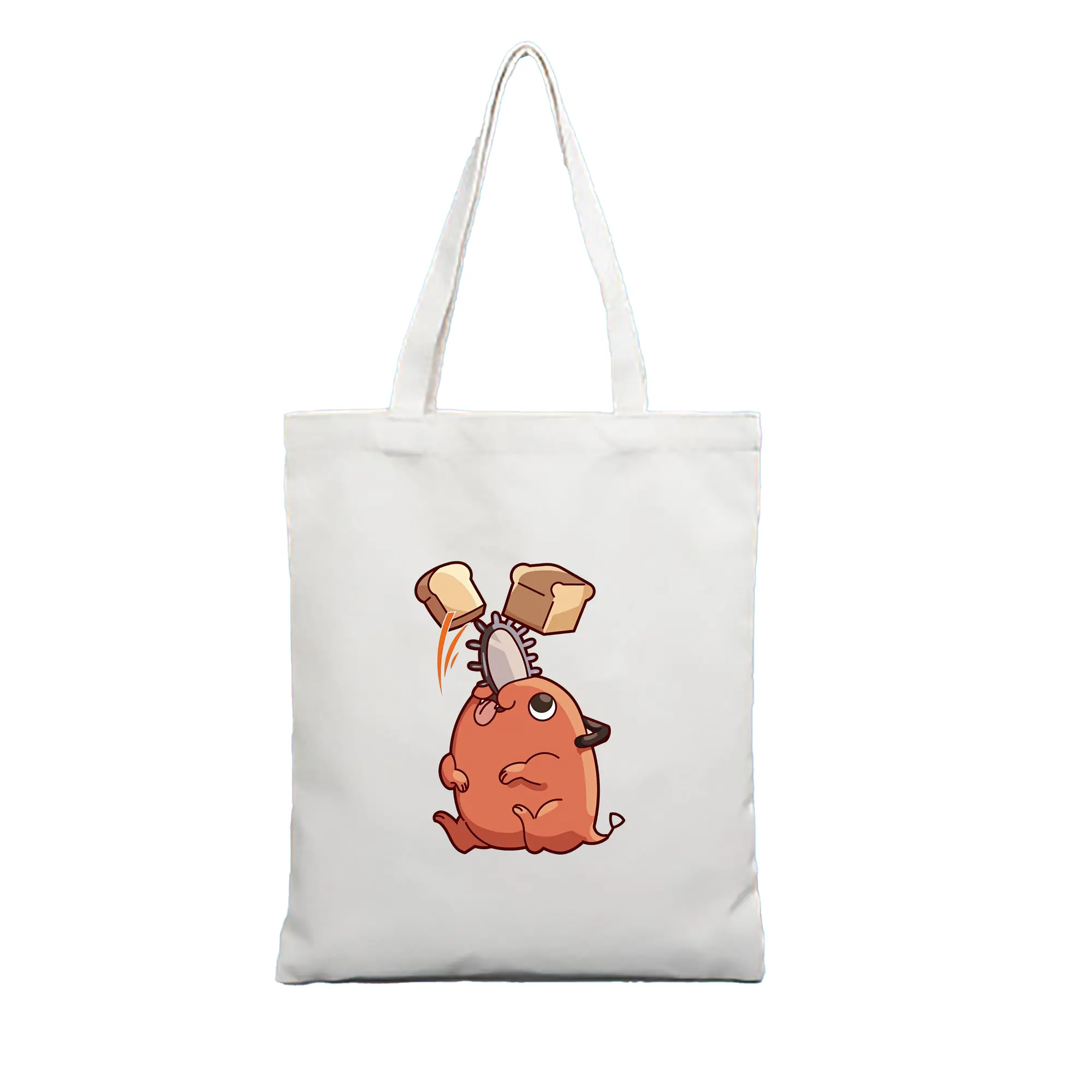 チェンソーマン グッズ,ポチタ - 縦型キャンバス手提げバッグ（トートバッグ） ・ キャンバス素材 ・ ショッピング用 ・ 軽量 丈夫 お手入れ簡単