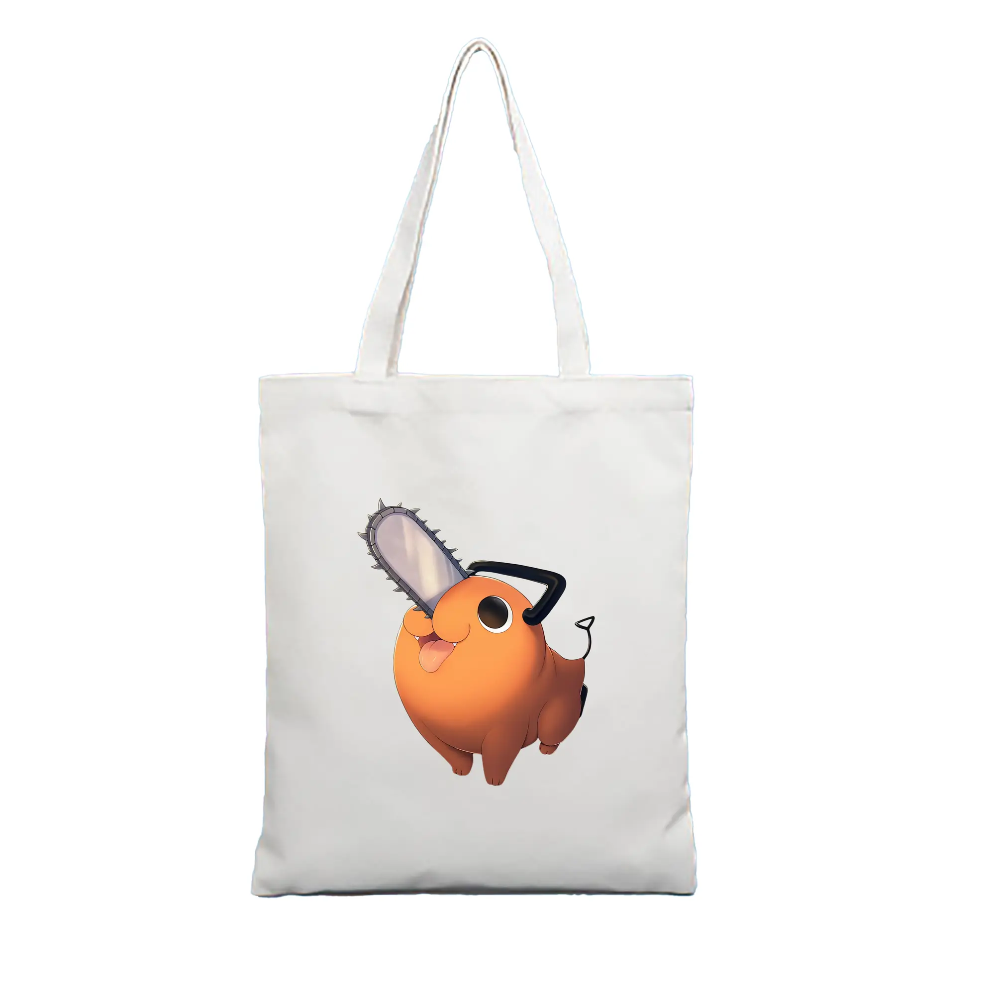 チェンソーマン グッズ,ポチタ - 縦型キャンバス手提げバッグ（トートバッグ） ・ キャンバス素材 ・ ショッピング用 ・ 軽量 丈夫 お手入れ簡単