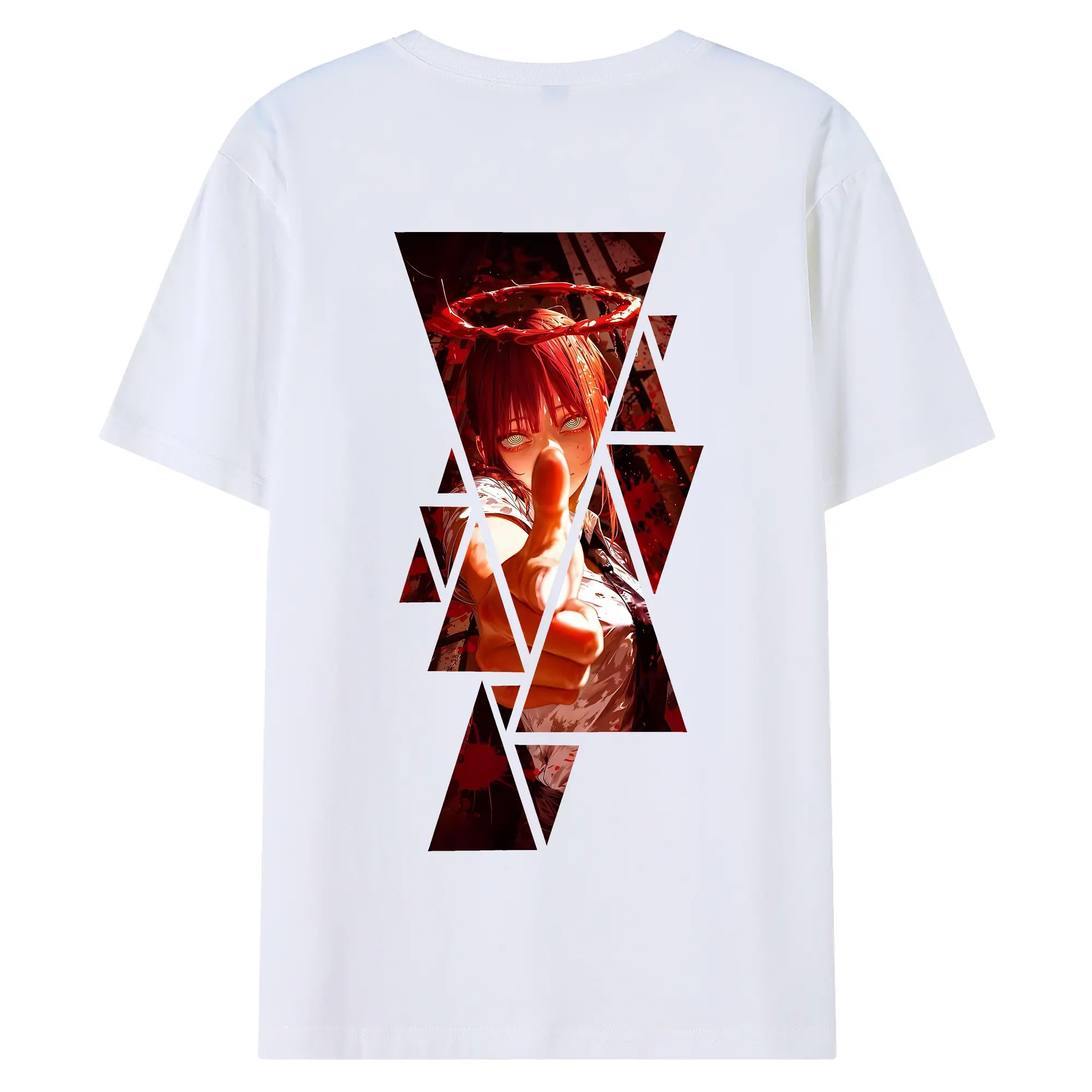 チェンソーマン グッズ,マキマ - 綿100％ 半袖Tシャツ ・ バックプリント ・ 快適 通気性 ・ 日常使い 散歩 スポーツ用