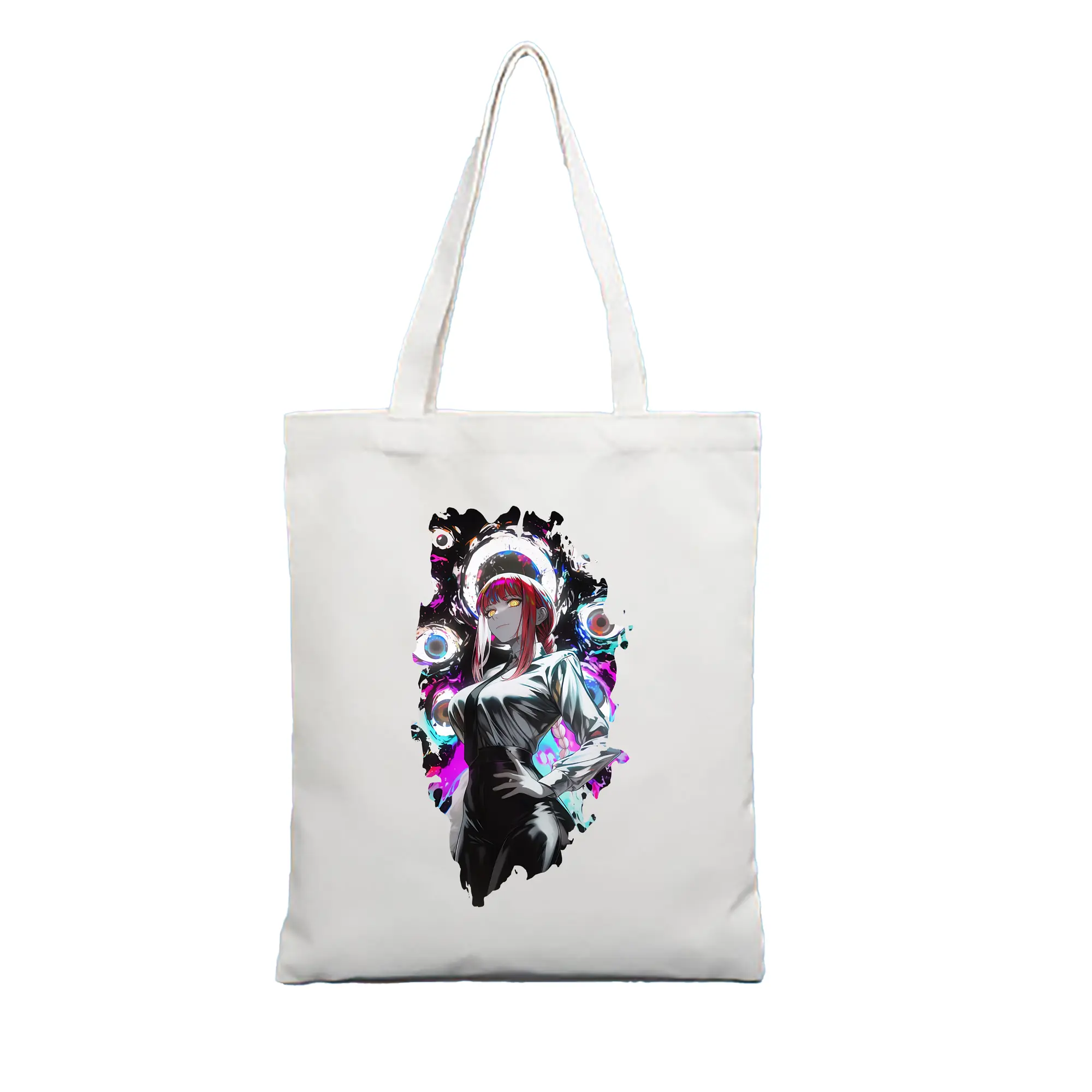 チェンソーマン グッズ,マキマ - 縦型キャンバス手提げバッグ（トートバッグ） ・ キャンバス素材 ・ ショッピング用 ・ 軽量 丈夫 お手入れ簡単