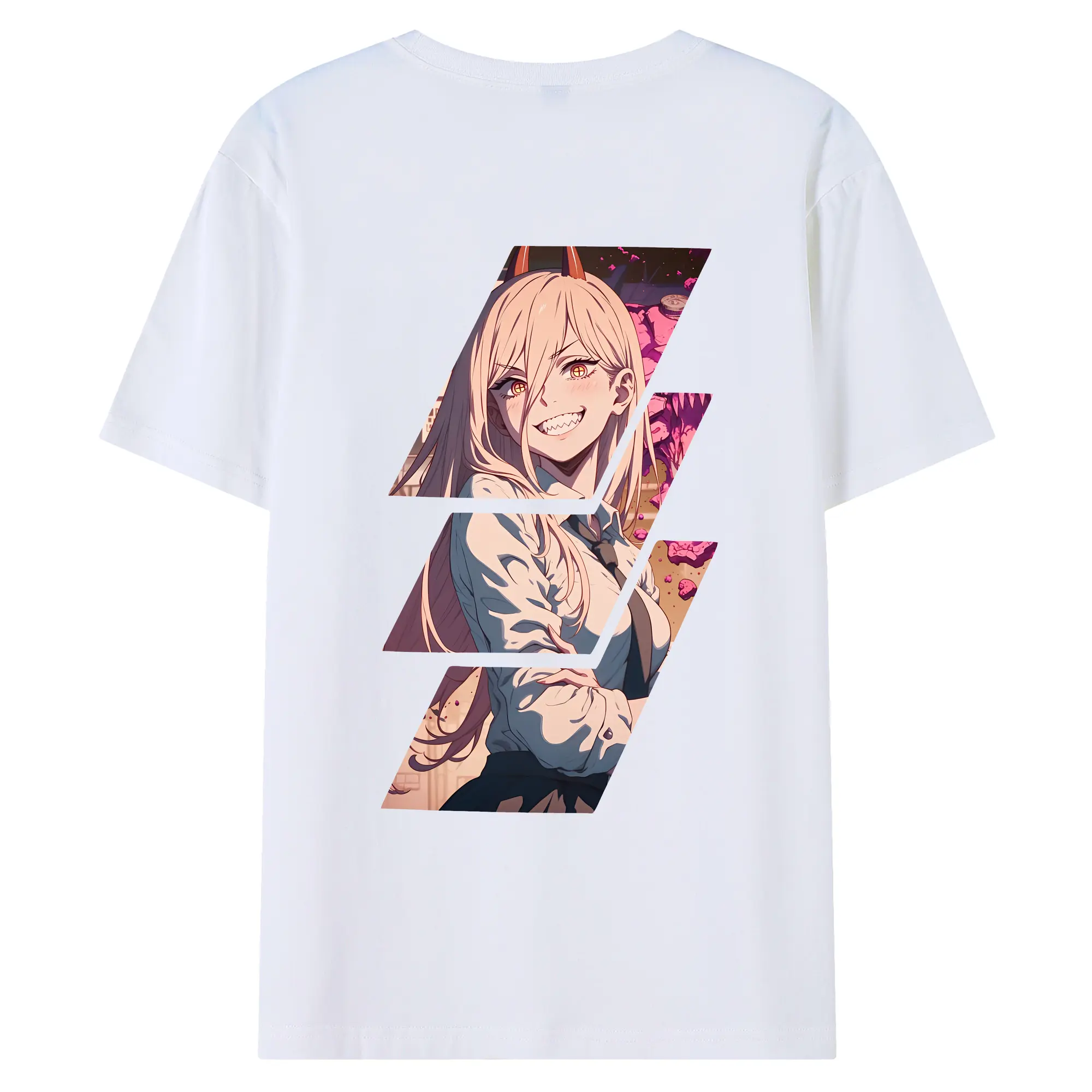 チェンソーマン グッズ,パワー - 綿100％ 半袖Tシャツ ・ バックプリント ・ 快適 通気性 ・ 日常使い 散歩 スポーツ用