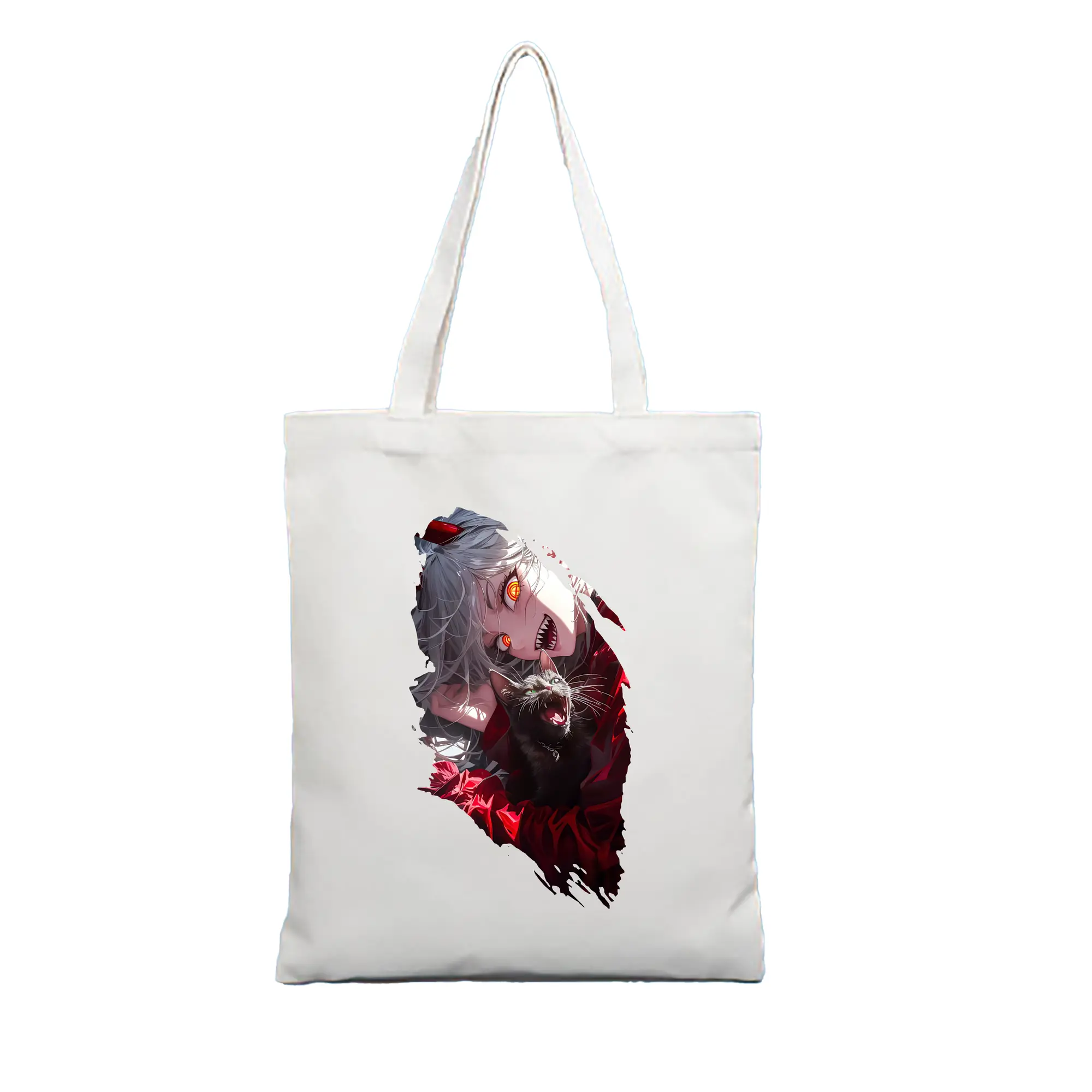 チェンソーマン グッズ,パワー - 縦型キャンバス手提げバッグ（トートバッグ） ・ キャンバス素材 ・ ショッピング用 ・ 軽量 丈夫 お手入れ簡単