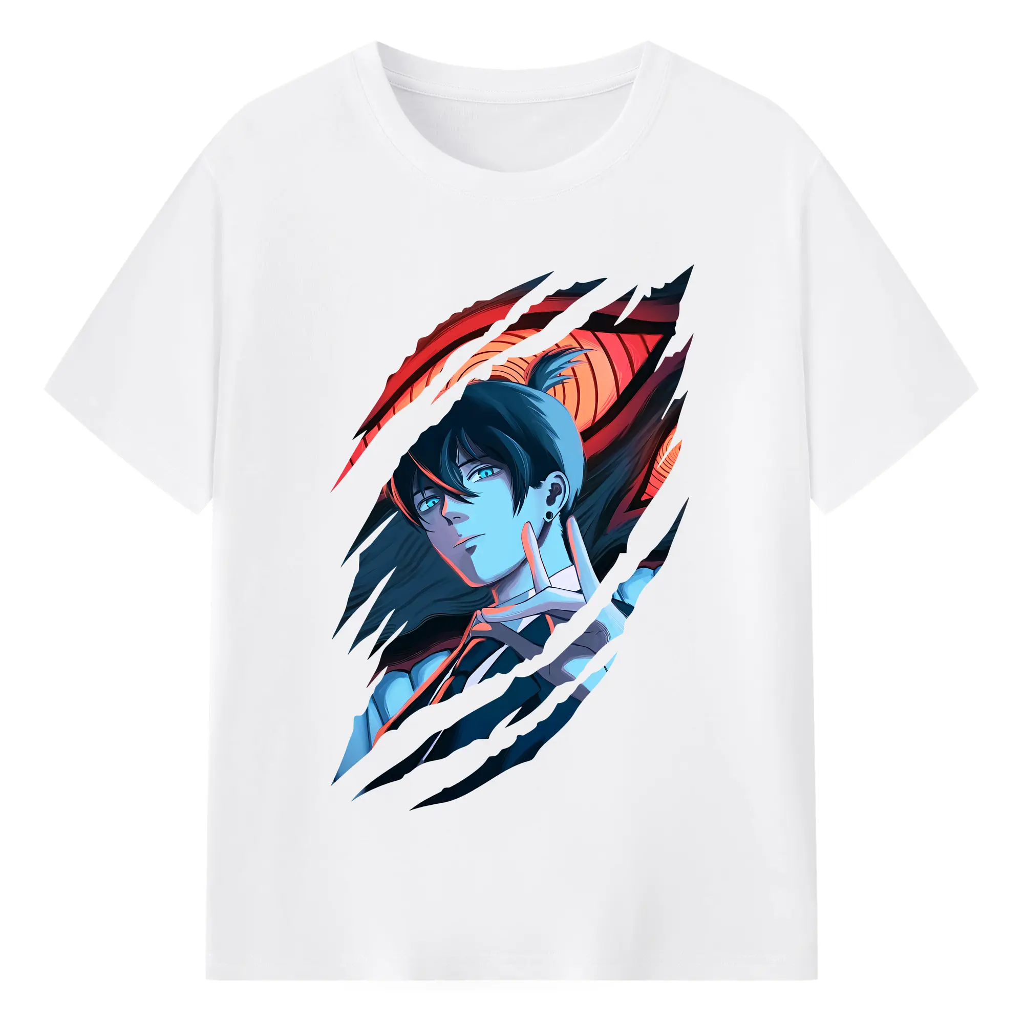 チェンソーマン グッズ,早川アキ - 綿100％ 半袖Tシャツ ・ フロントプリント ・ 快適 通気性 ・ 日常使い 散歩 スポーツ用