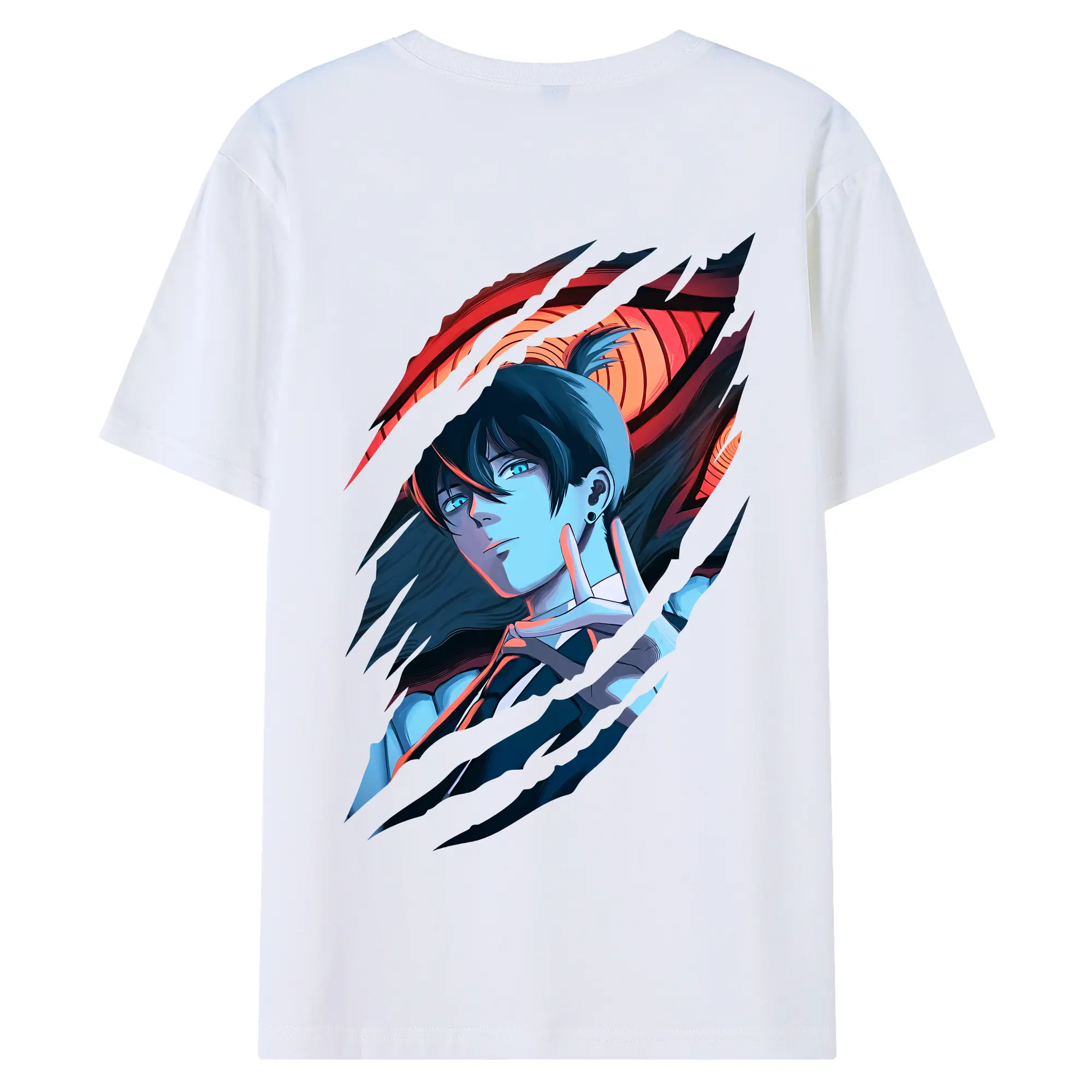 チェンソーマン グッズ,早川アキ - 綿100％ 半袖Tシャツ ・ バックプリント ・ 快適 通気性 ・ 日常使い 散歩 スポーツ用