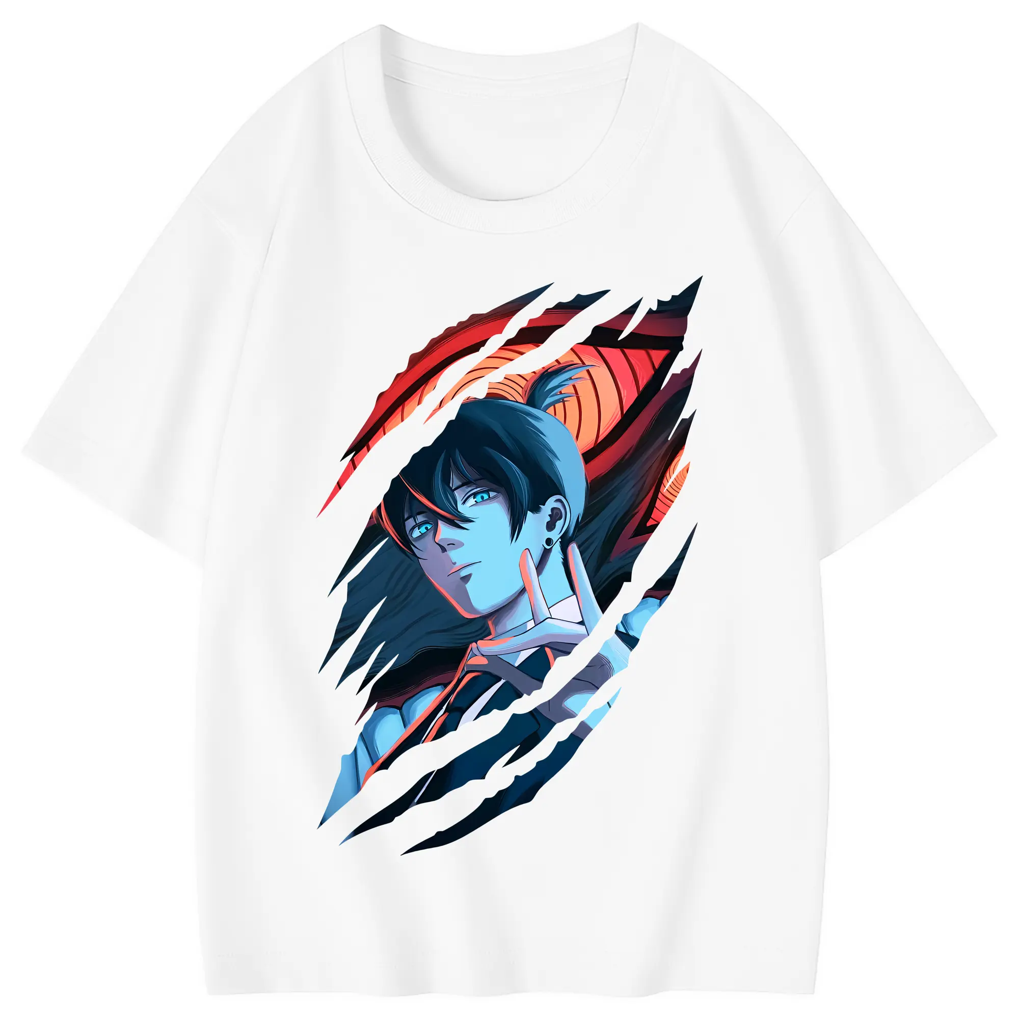 チェンソーマン グッズ,早川アキ - 綿100％ キッズTシャツ ・ フロントプリント ・ 快適 通気性 ・ スポーツ カジュアル 散歩用