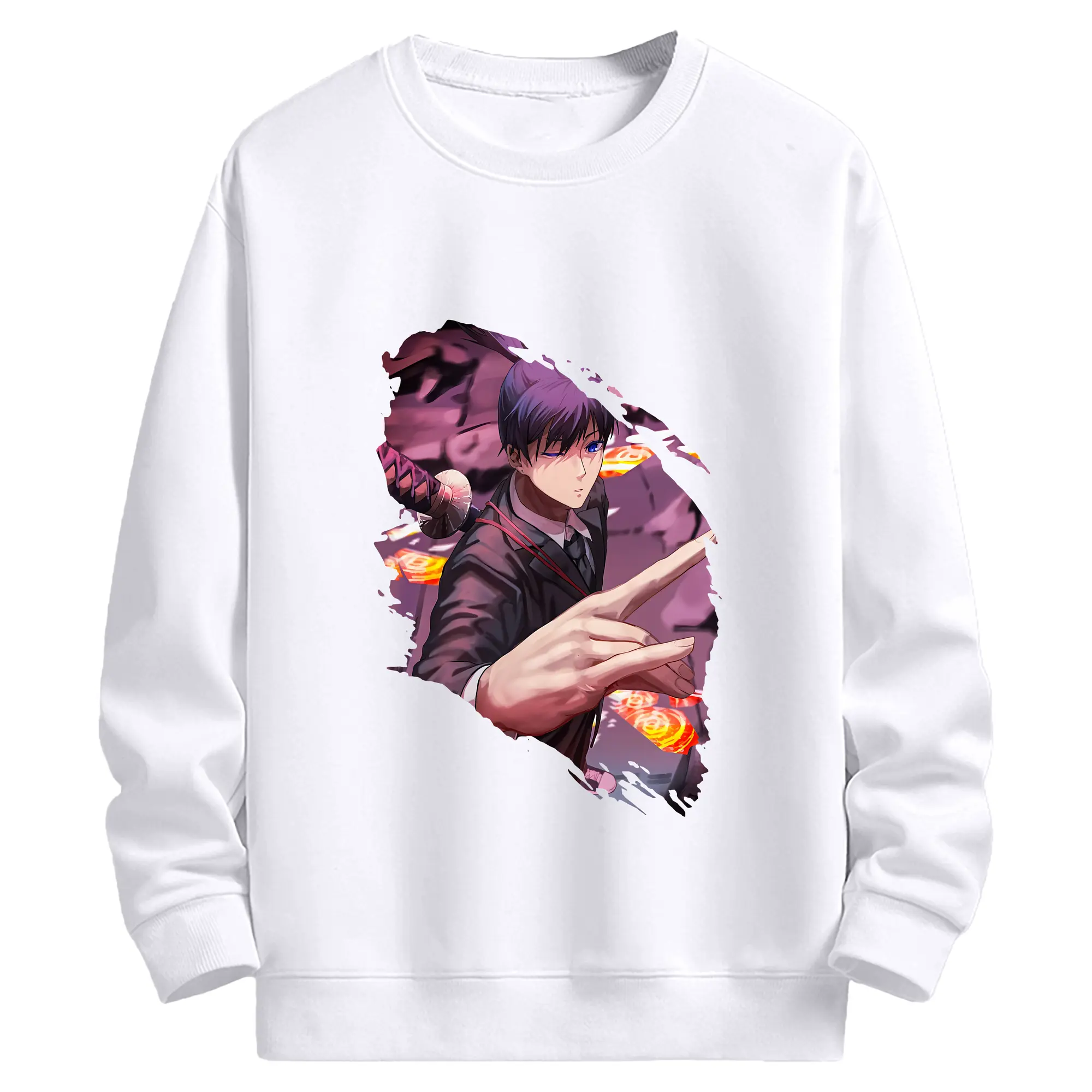 チェンソーマン グッズ,早川アキ - 高品質 クルーネック スウェット ・ コットン59％ ポリエステル41％ ・ ユニセックス 長袖 トレーナー ・ カジュアル デイリー スポーツ 散歩用