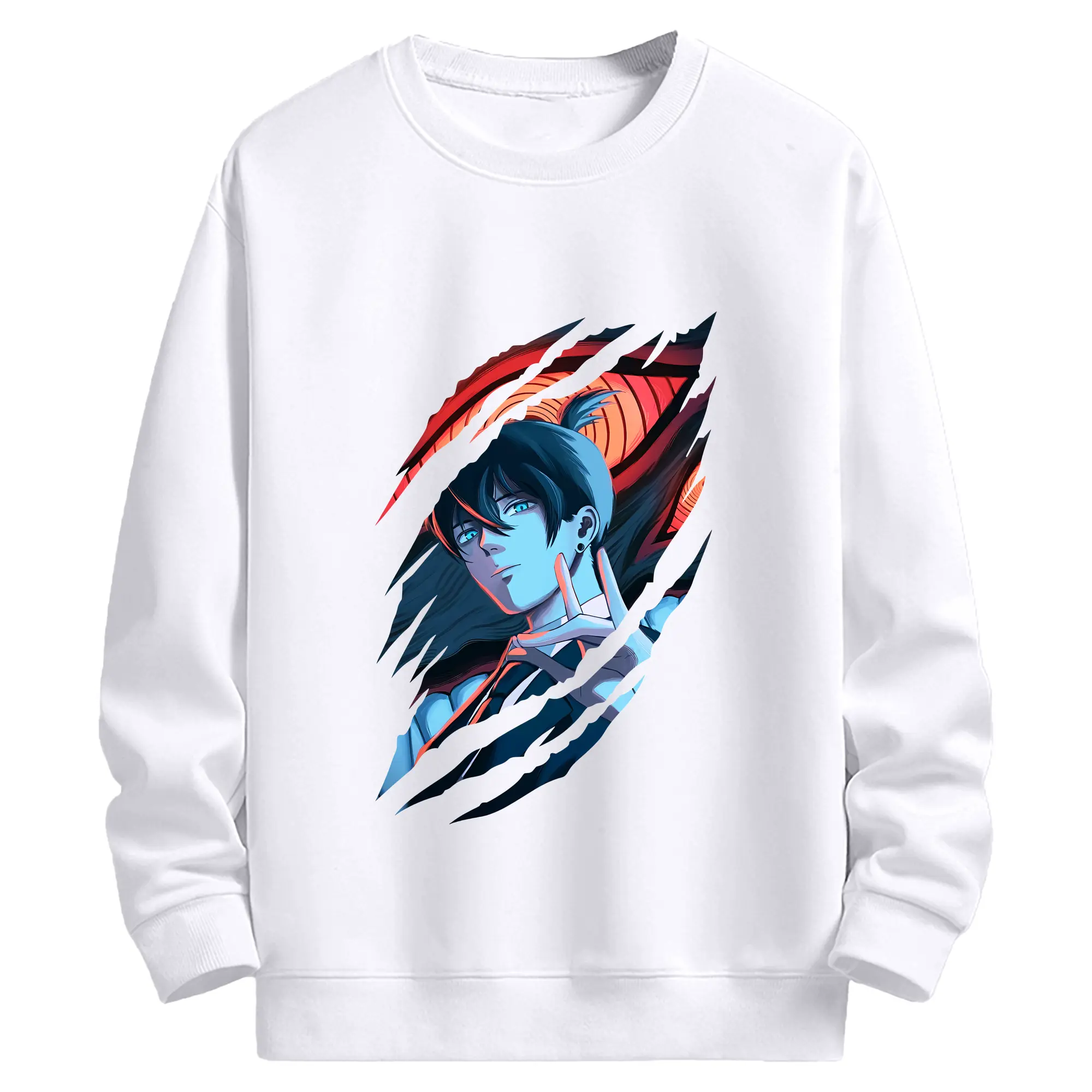 チェンソーマン グッズ,早川アキ - 高品質 クルーネック スウェット ・ コットン59％ ポリエステル41％ ・ ユニセックス 長袖 トレーナー ・ カジュアル デイリー スポーツ 散歩用