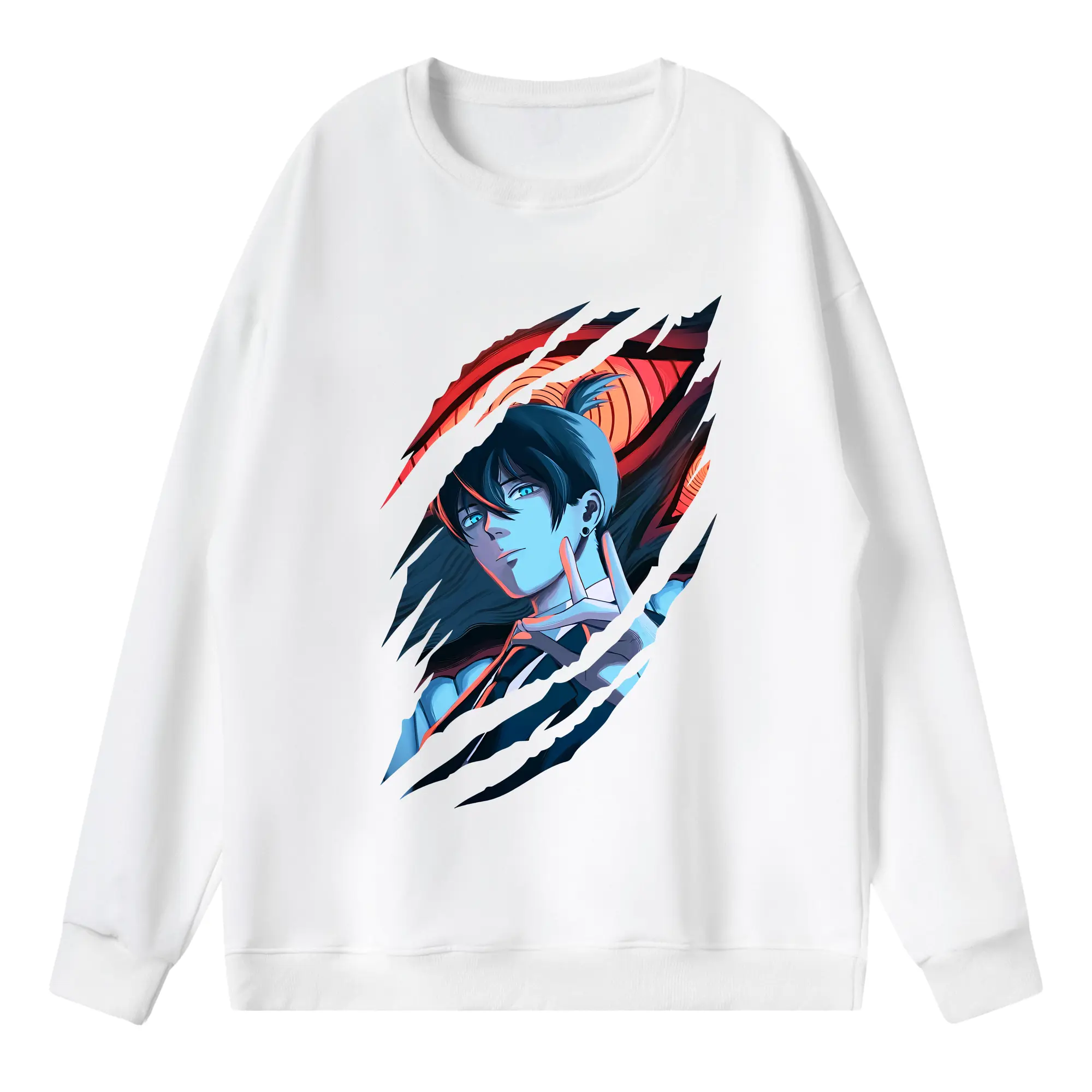 チェンソーマン グッズ,早川アキ - 薄手 クルーネック スウェット 裏毛260g · ポリエステル 春秋向け カジュアル 男女兼用 · トレーナー デイリー スポーツ 散歩に最適