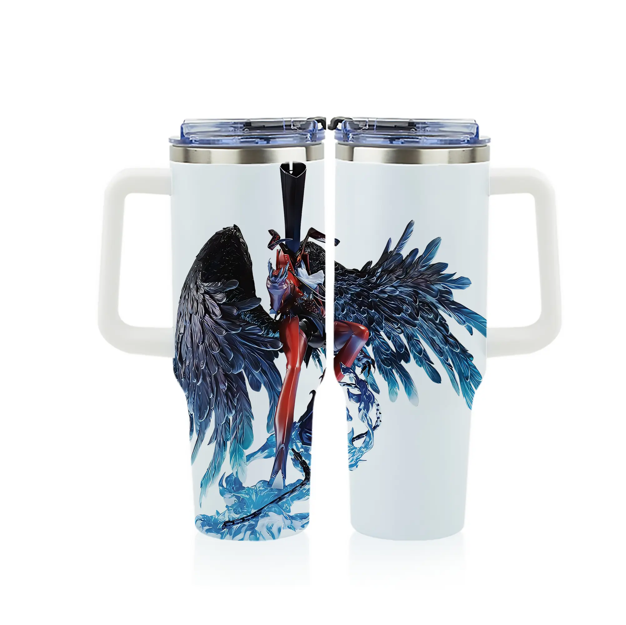 ペルソナ グッズ,主人公 - 1200mL フルプリント車用タンブラー ・ 304ステンレス 内側 ・ 201ステンレス 外側 ・ 保温 保冷 ・ 通勤 ドライブ アウトドア用