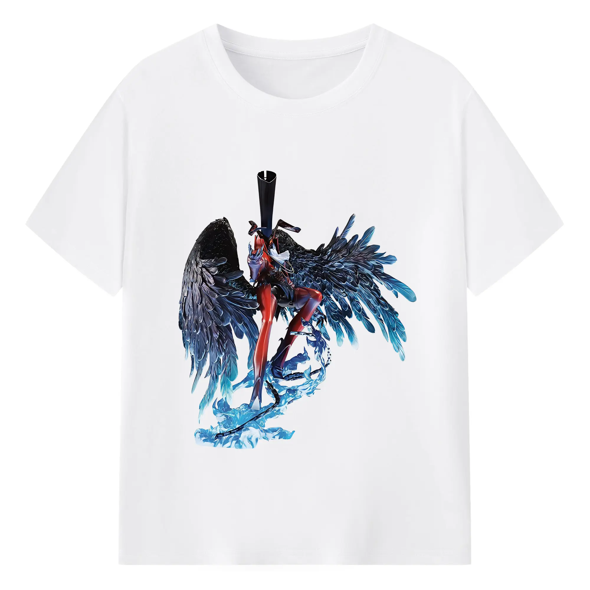 ペルソナ グッズ,主人公 - 綿100％ 半袖Tシャツ ・ フロントプリント ・ 快適 通気性 ・ 日常使い 散歩 スポーツ用