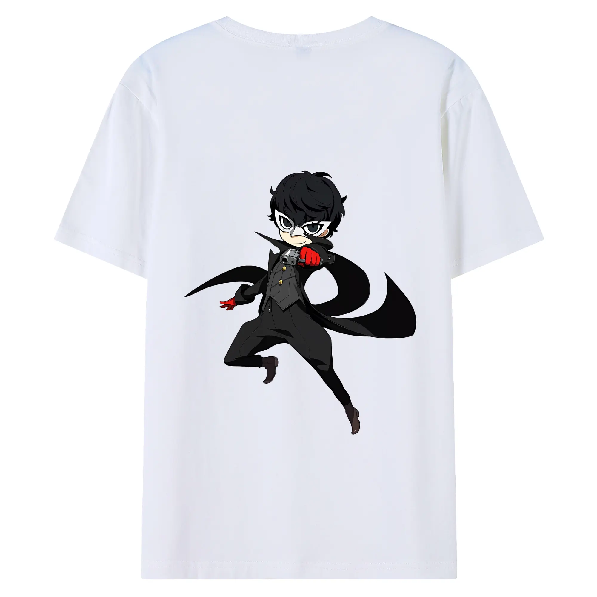 ペルソナ グッズ,主人公 - 綿100％ 半袖Tシャツ ・ バックプリント ・ 快適 通気性 ・ 日常使い 散歩 スポーツ用