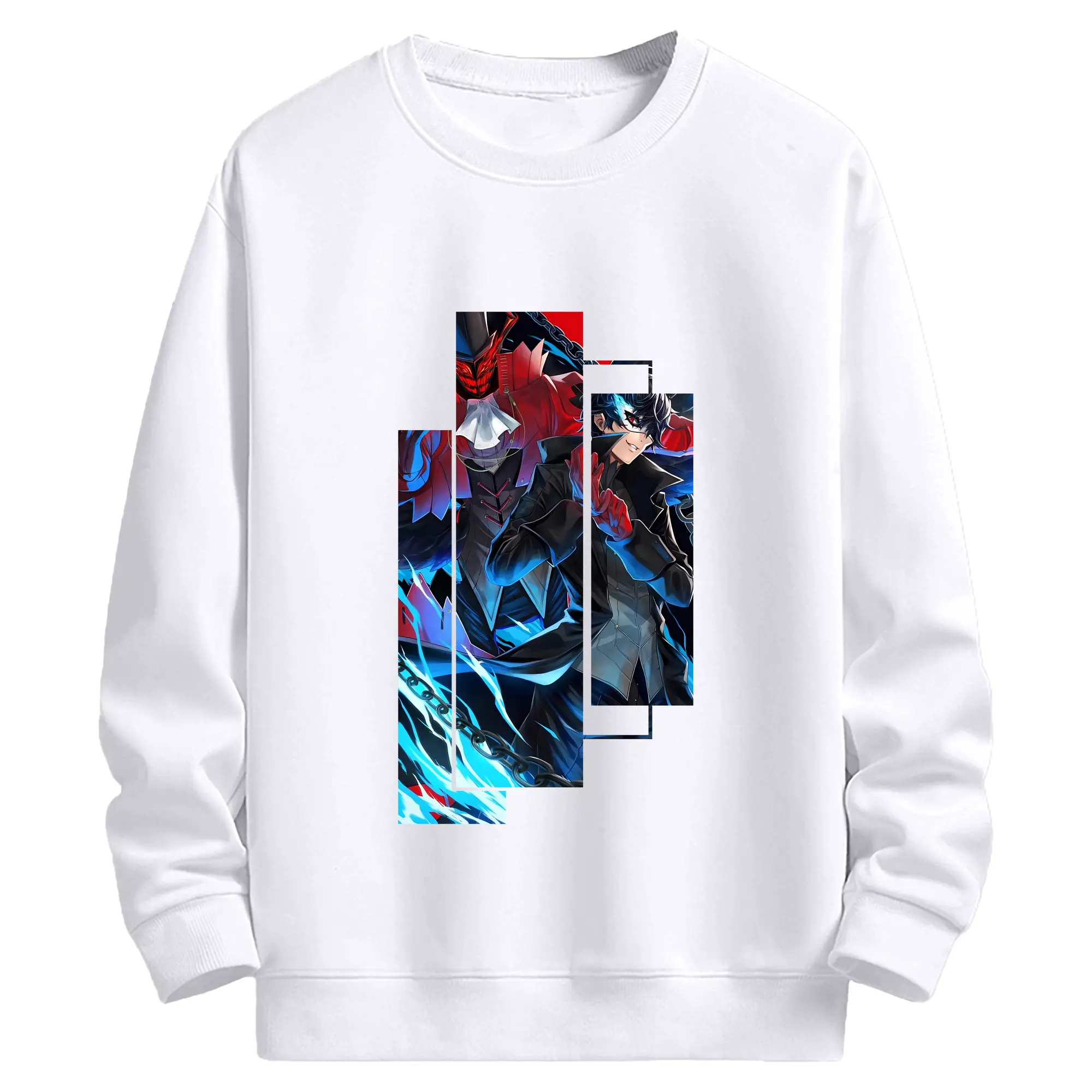 ペルソナ グッズ,主人公 - 高品質 クルーネック スウェット ・ コットン59％ ポリエステル41％ ・ ユニセックス 長袖 トレーナー ・ カジュアル デイリー スポーツ 散歩用