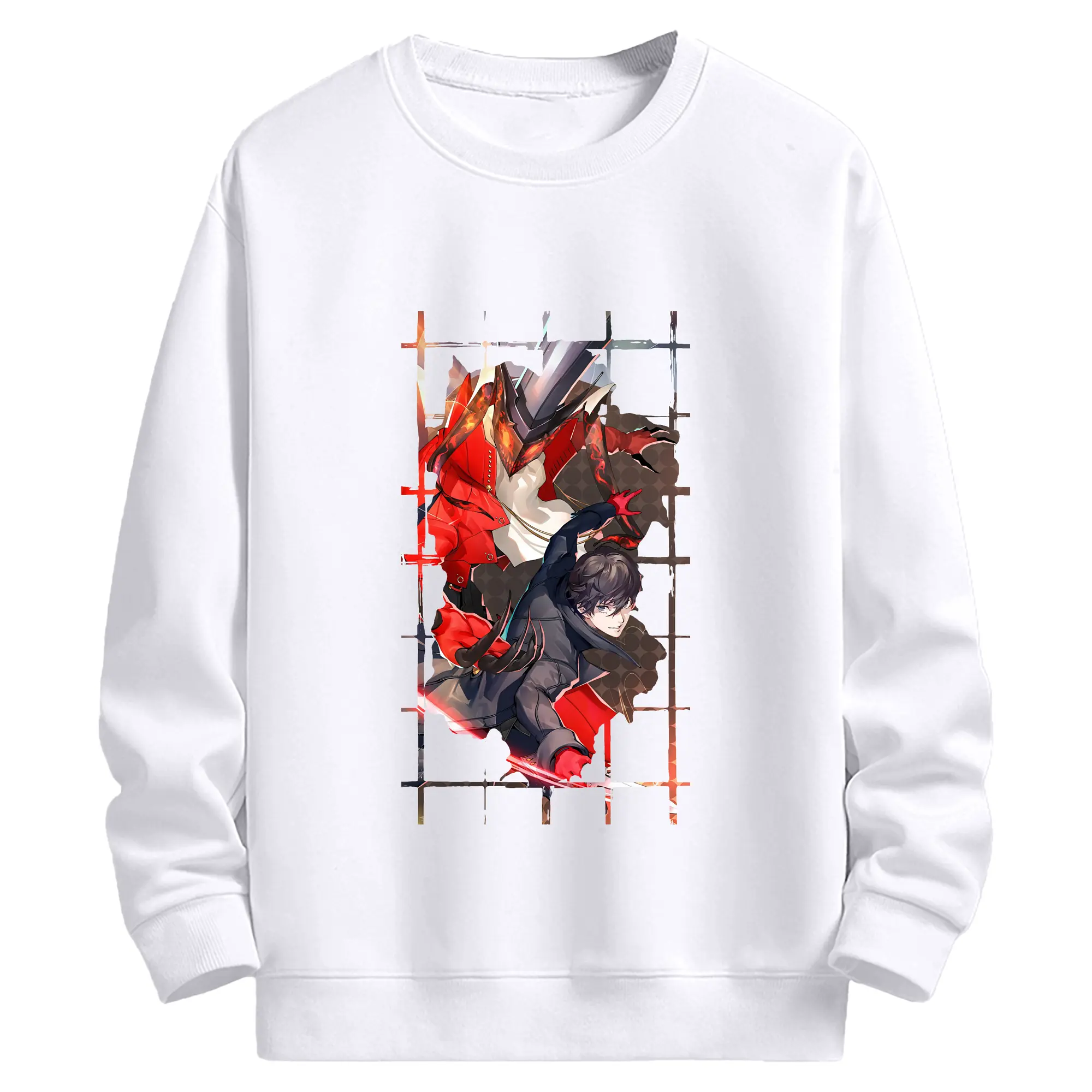 ペルソナ グッズ,主人公 - 高品質 クルーネック スウェット ・ コットン59％ ポリエステル41％ ・ ユニセックス 長袖 トレーナー ・ カジュアル デイリー スポーツ 散歩用