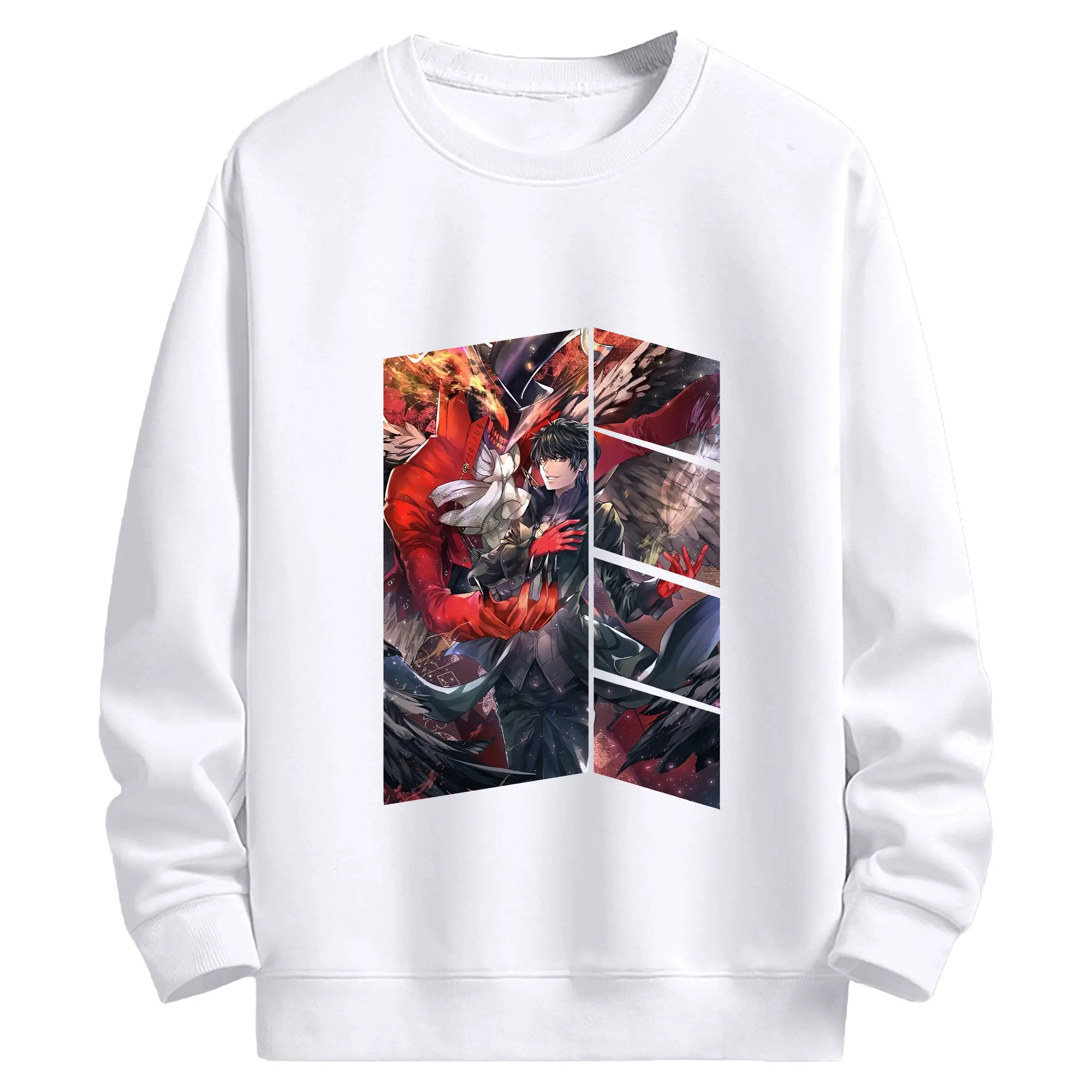 ペルソナ グッズ,主人公 - 高品質 クルーネック スウェット ・ コットン59％ ポリエステル41％ ・ ユニセックス 長袖 トレーナー ・ カジュアル デイリー スポーツ 散歩用