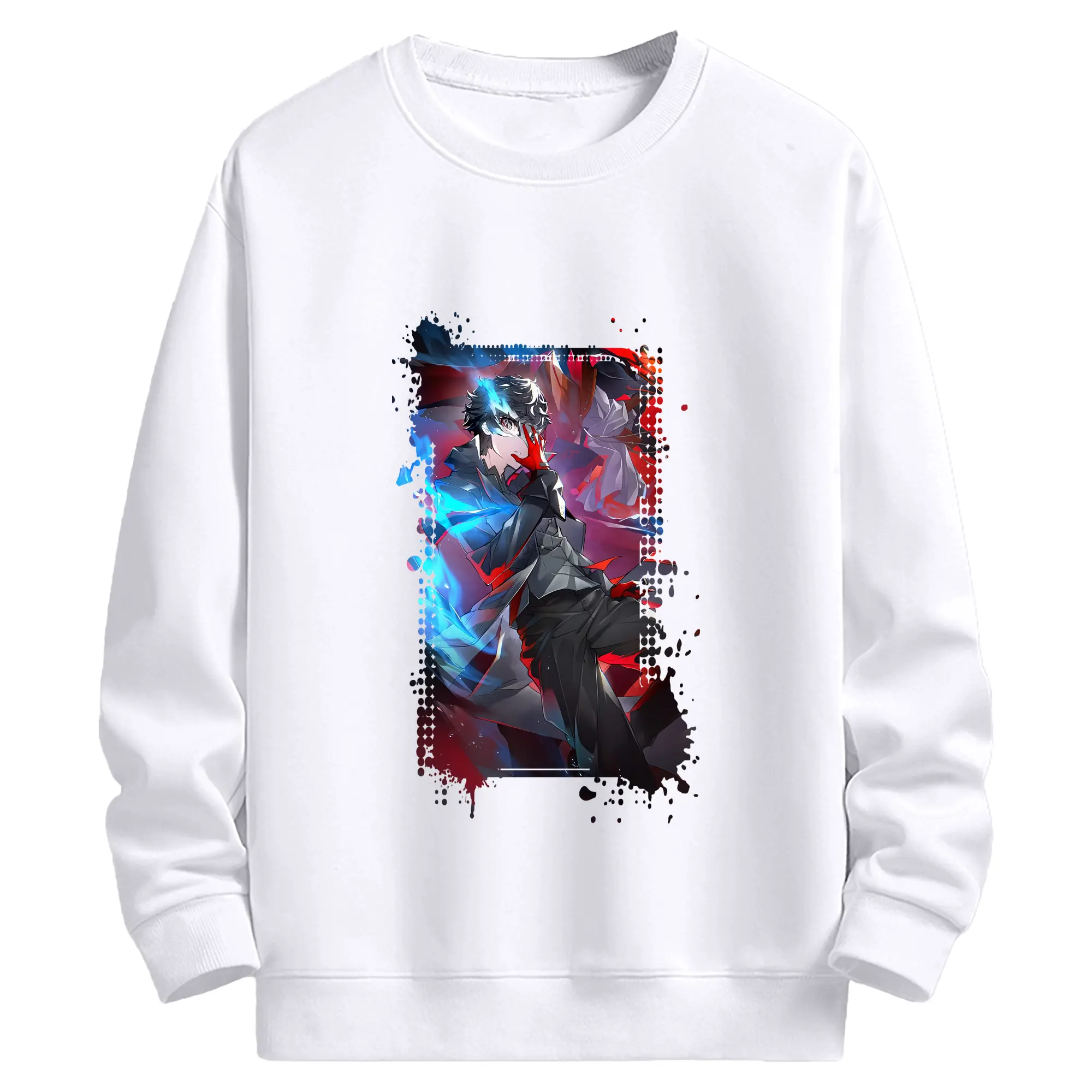 ペルソナ グッズ,主人公 - 高品質 クルーネック スウェット ・ コットン59％ ポリエステル41％ ・ ユニセックス 長袖 トレーナー ・ カジュアル デイリー スポーツ 散歩用