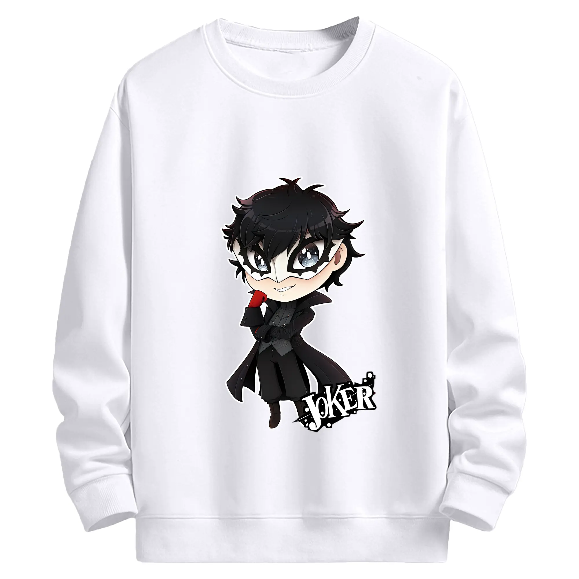 ペルソナ グッズ,主人公 - 高品質 クルーネック スウェット ・ コットン59％ ポリエステル41％ ・ ユニセックス 長袖 トレーナー ・ カジュアル デイリー スポーツ 散歩用
