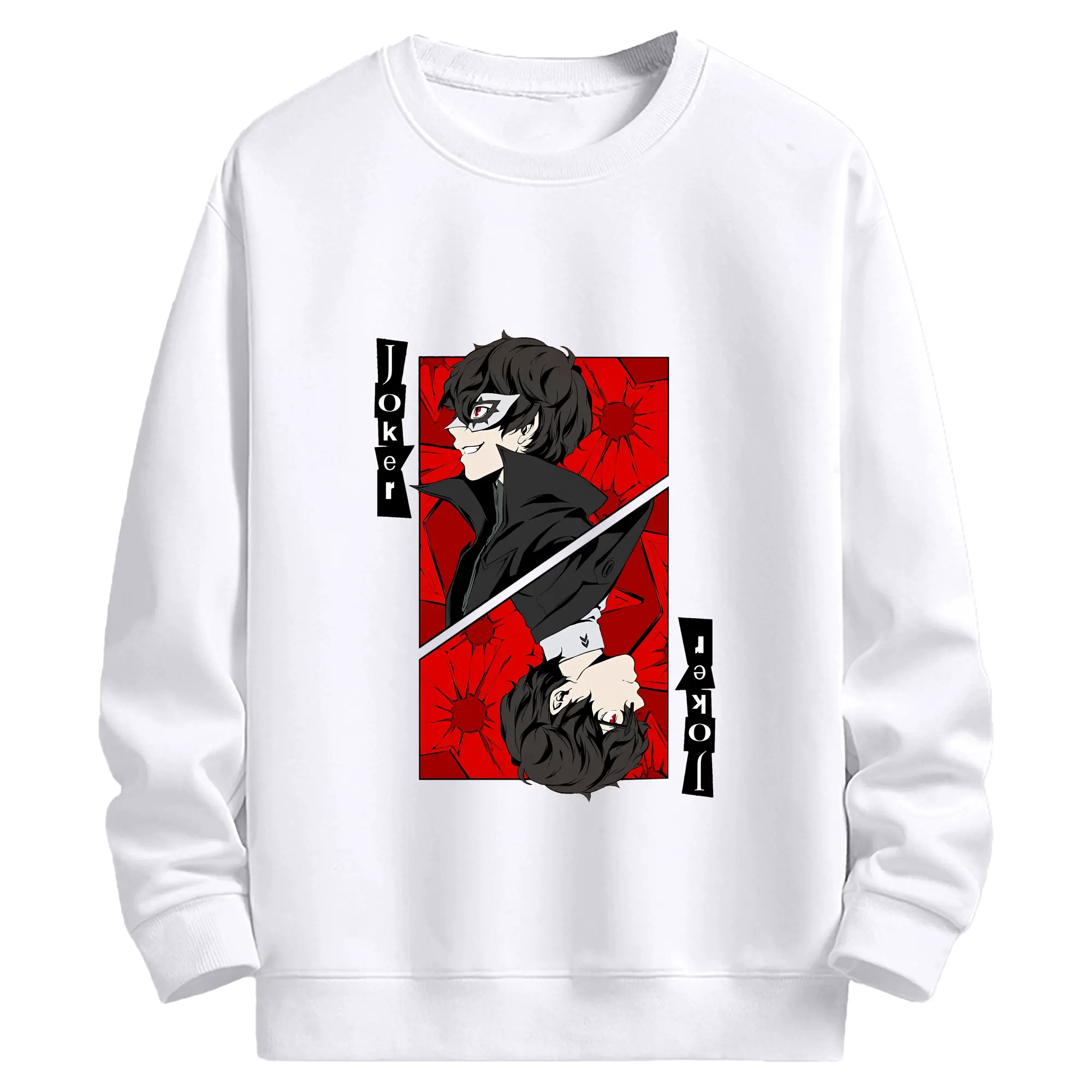 ペルソナ グッズ,主人公 - 高品質 クルーネック スウェット ・ コットン59％ ポリエステル41％ ・ ユニセックス 長袖 トレーナー ・ カジュアル デイリー スポーツ 散歩用
