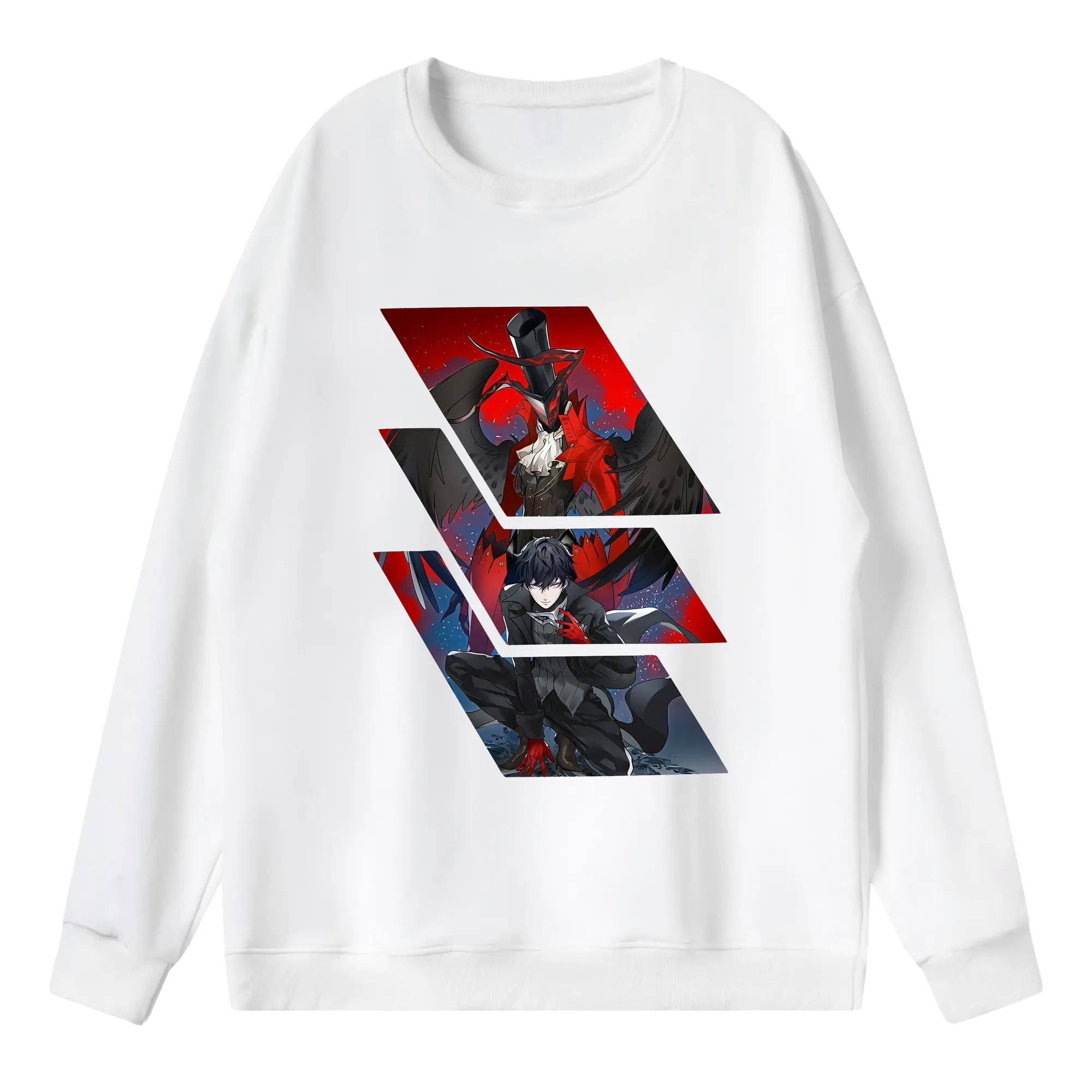 ペルソナ グッズ,主人公 - 薄手 クルーネック スウェット 裏毛260g · ポリエステル 春秋向け カジュアル 男女兼用 · トレーナー デイリー スポーツ 散歩に最適