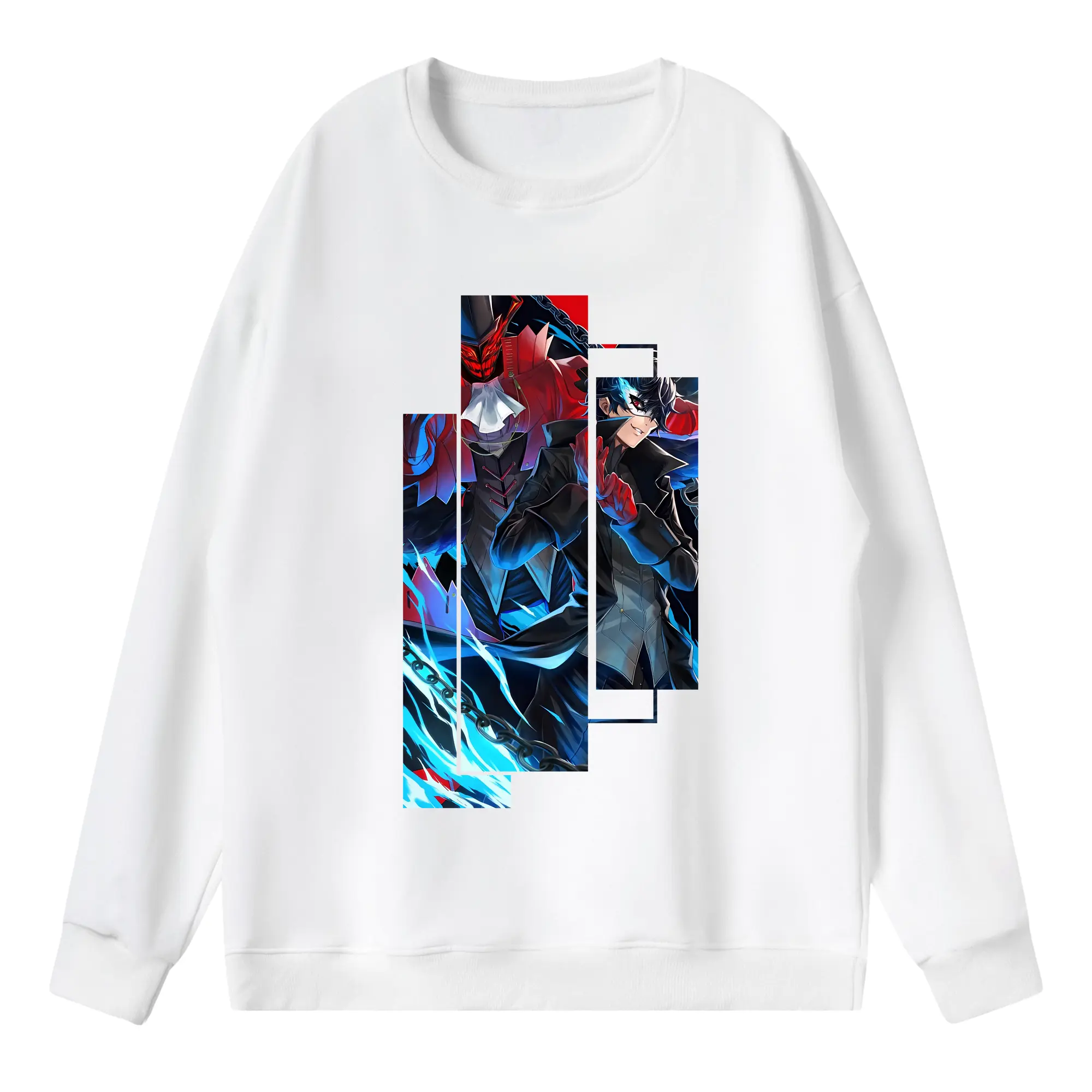 ペルソナ グッズ,主人公 - 薄手 クルーネック スウェット 裏毛260g · ポリエステル 春秋向け カジュアル 男女兼用 · トレーナー デイリー スポーツ 散歩に最適