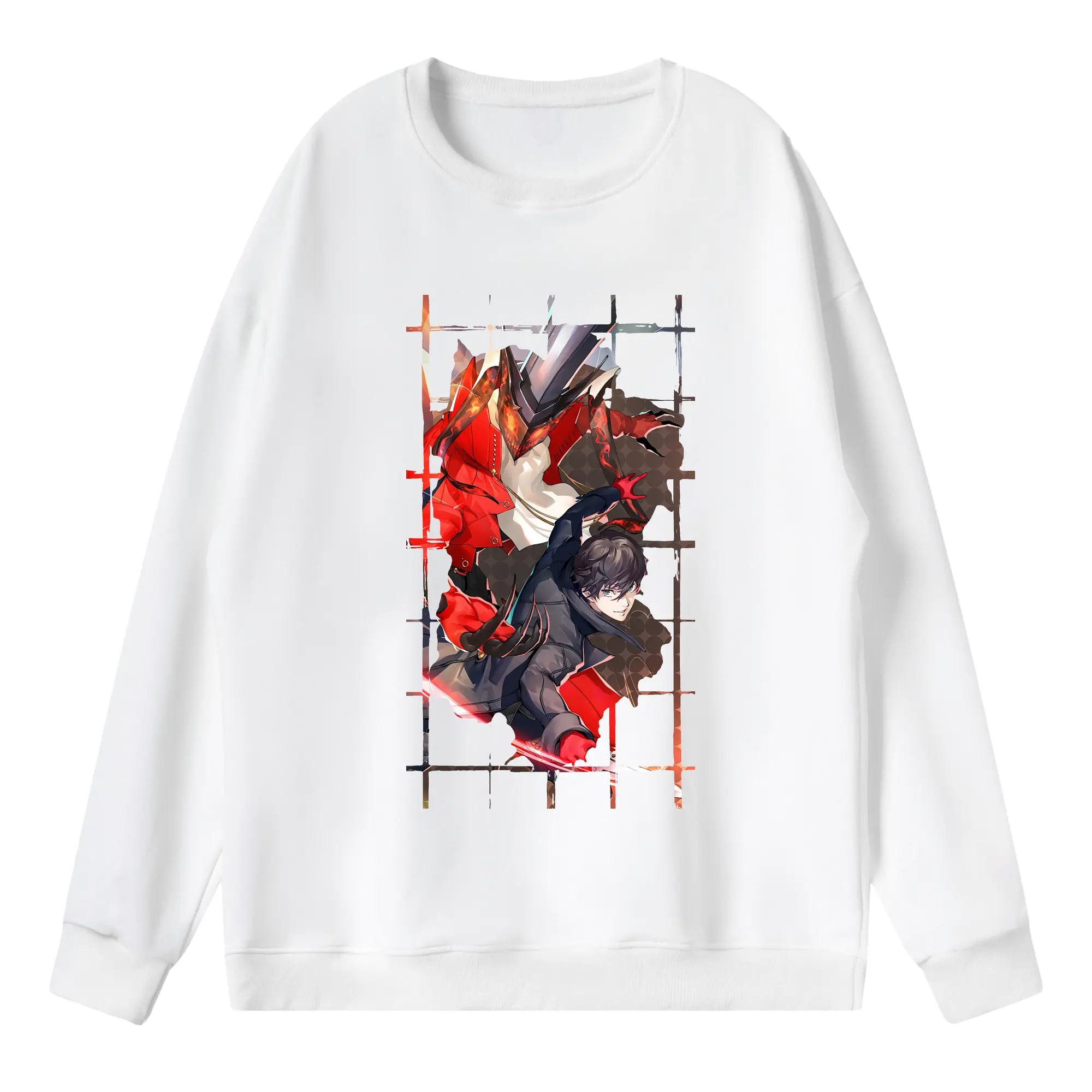 ペルソナ グッズ,主人公 - 薄手 クルーネック スウェット 裏毛260g · ポリエステル 春秋向け カジュアル 男女兼用 · トレーナー デイリー スポーツ 散歩に最適