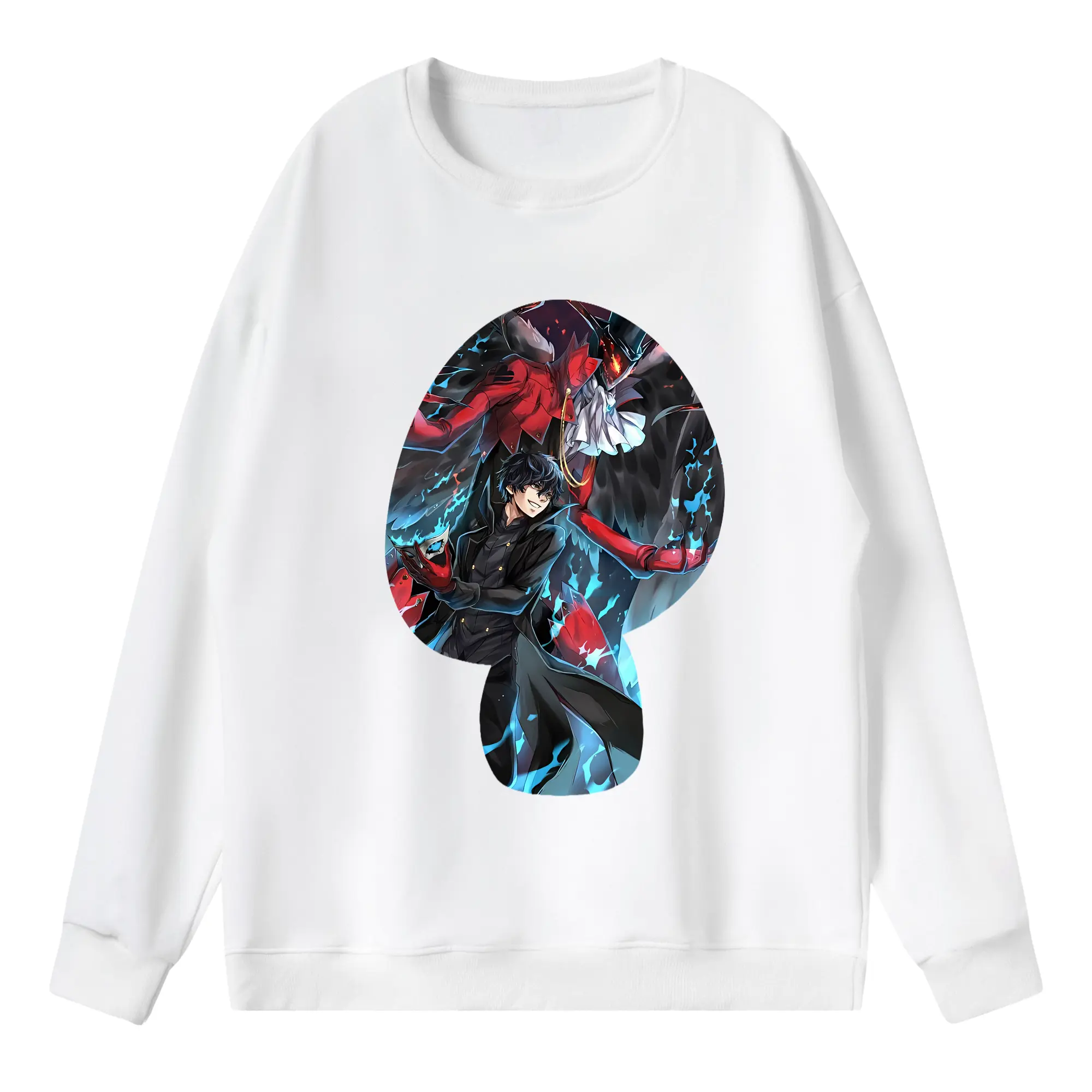 ペルソナ グッズ,主人公 - 薄手 クルーネック スウェット 裏毛260g · ポリエステル 春秋向け カジュアル 男女兼用 · トレーナー デイリー スポーツ 散歩に最適