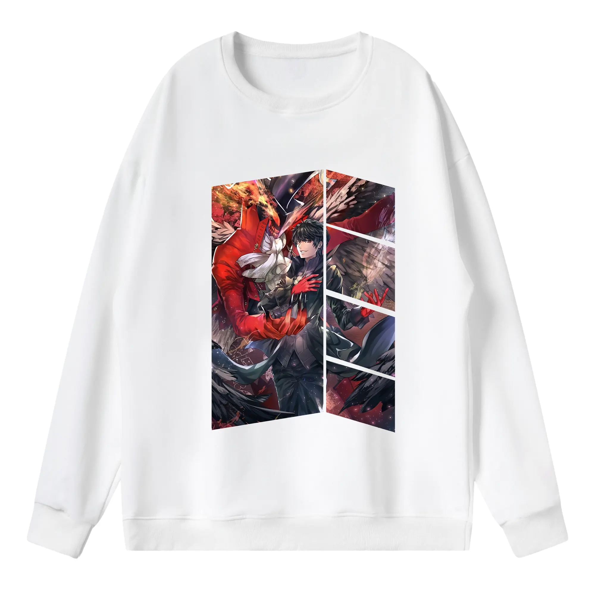 ペルソナ グッズ,主人公 - 薄手 クルーネック スウェット 裏毛260g · ポリエステル 春秋向け カジュアル 男女兼用 · トレーナー デイリー スポーツ 散歩に最適