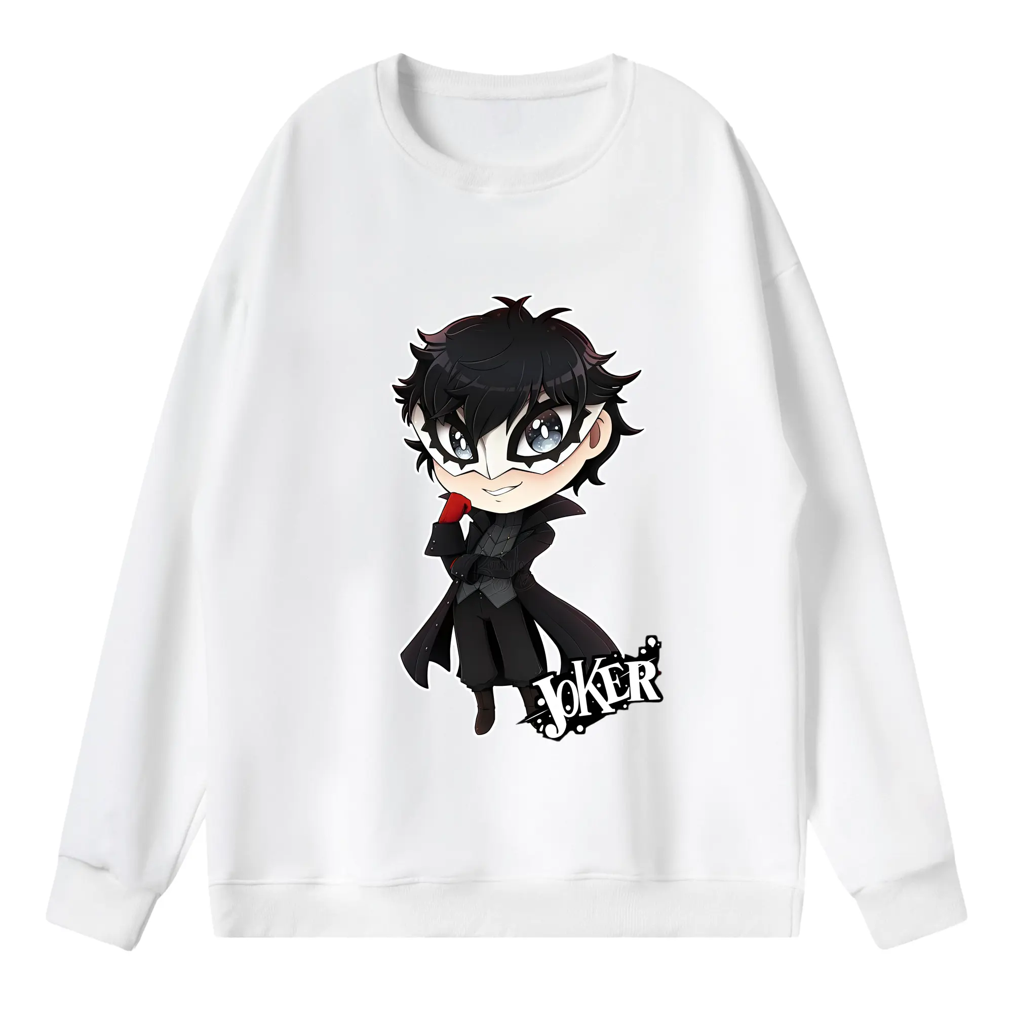 ペルソナ グッズ,主人公 - 薄手 クルーネック スウェット 裏毛260g · ポリエステル 春秋向け カジュアル 男女兼用 · トレーナー デイリー スポーツ 散歩に最適
