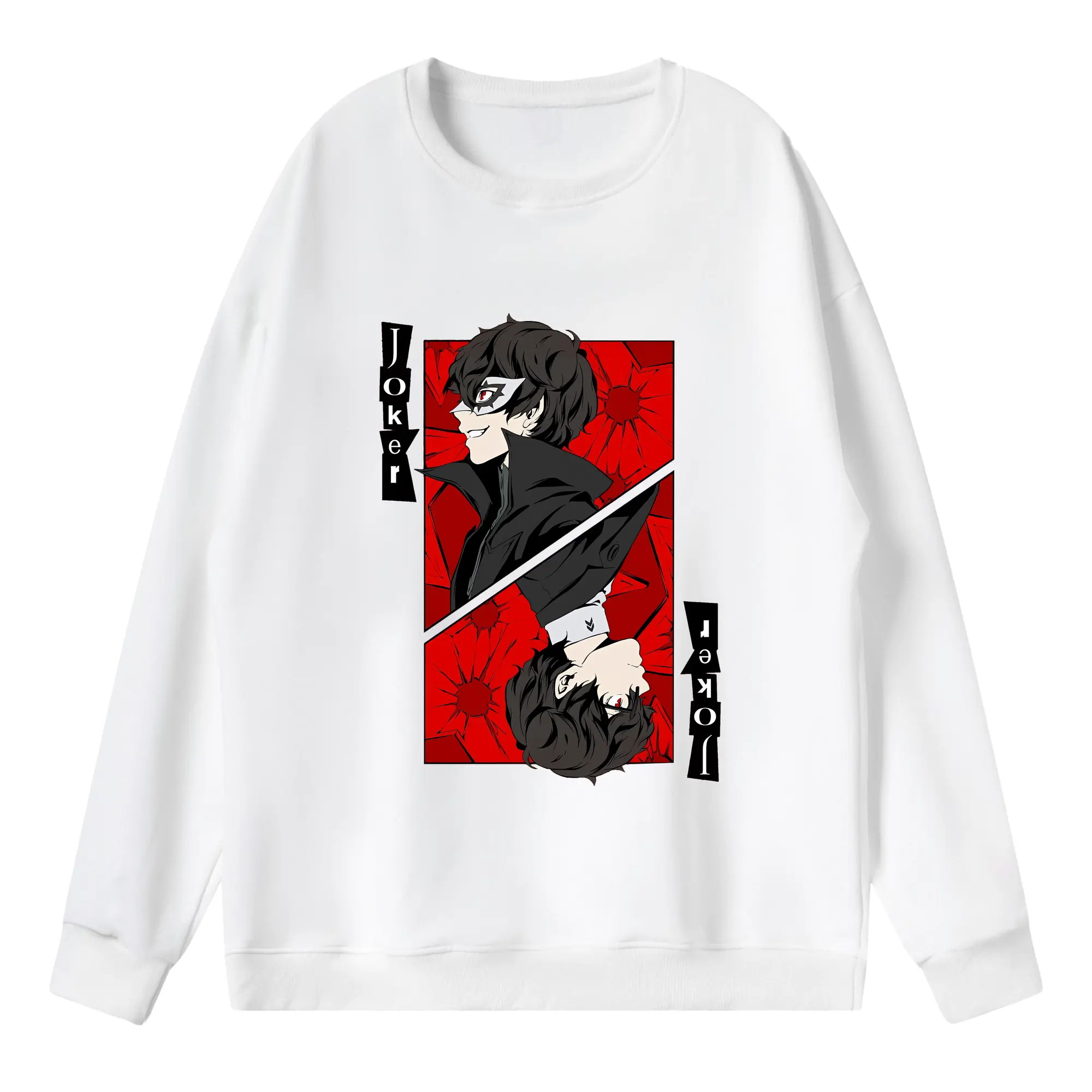 ペルソナ グッズ,主人公 - 薄手 クルーネック スウェット 裏毛260g · ポリエステル 春秋向け カジュアル 男女兼用 · トレーナー デイリー スポーツ 散歩に最適