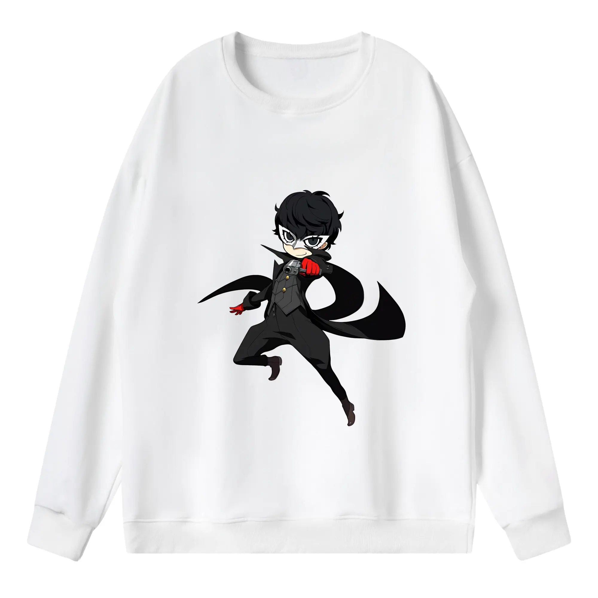 ペルソナ グッズ,主人公 - 薄手 クルーネック スウェット 裏毛260g · ポリエステル 春秋向け カジュアル 男女兼用 · トレーナー デイリー スポーツ 散歩に最適