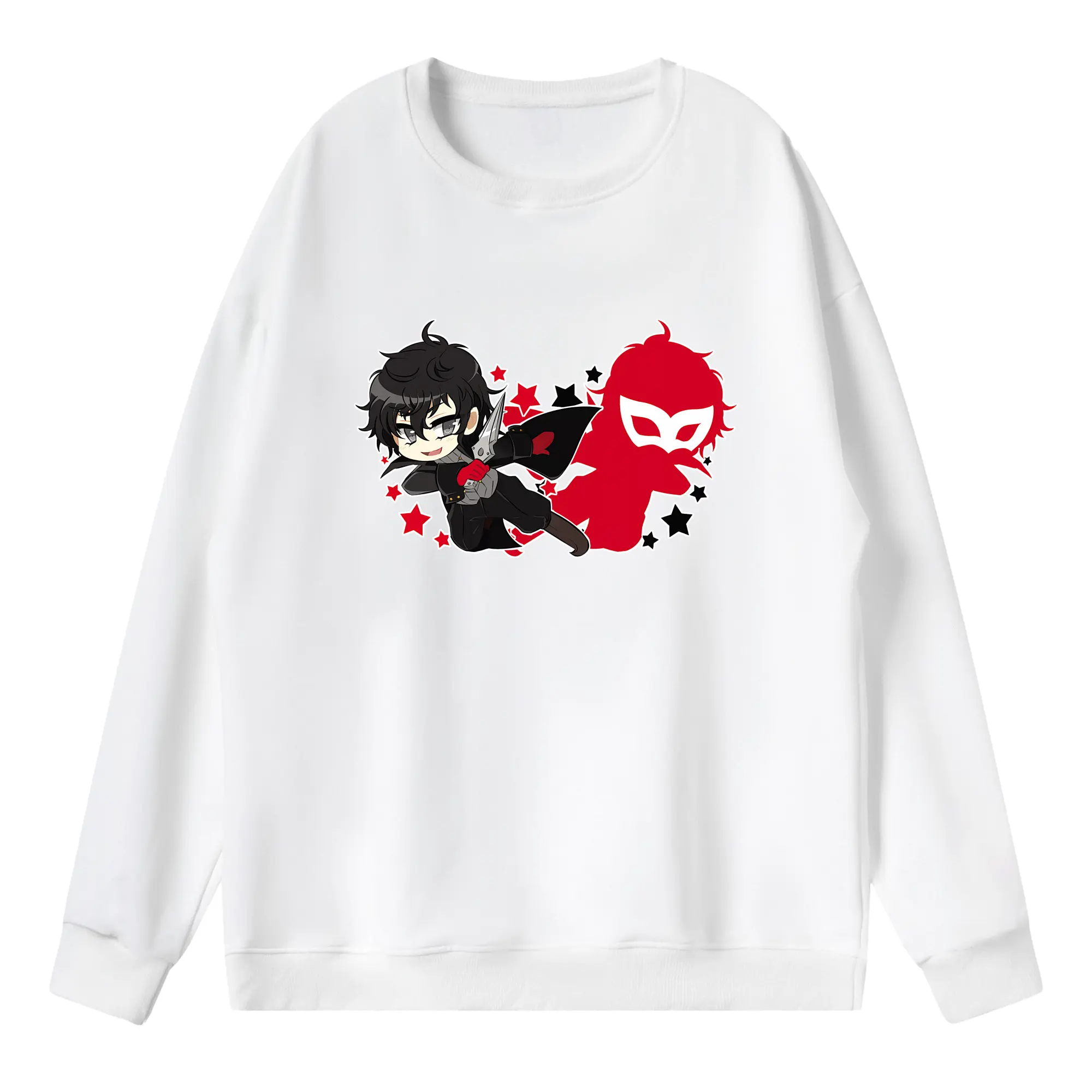 ペルソナ グッズ,主人公 - 薄手 クルーネック スウェット 裏毛260g · ポリエステル 春秋向け カジュアル 男女兼用 · トレーナー デイリー スポーツ 散歩に最適