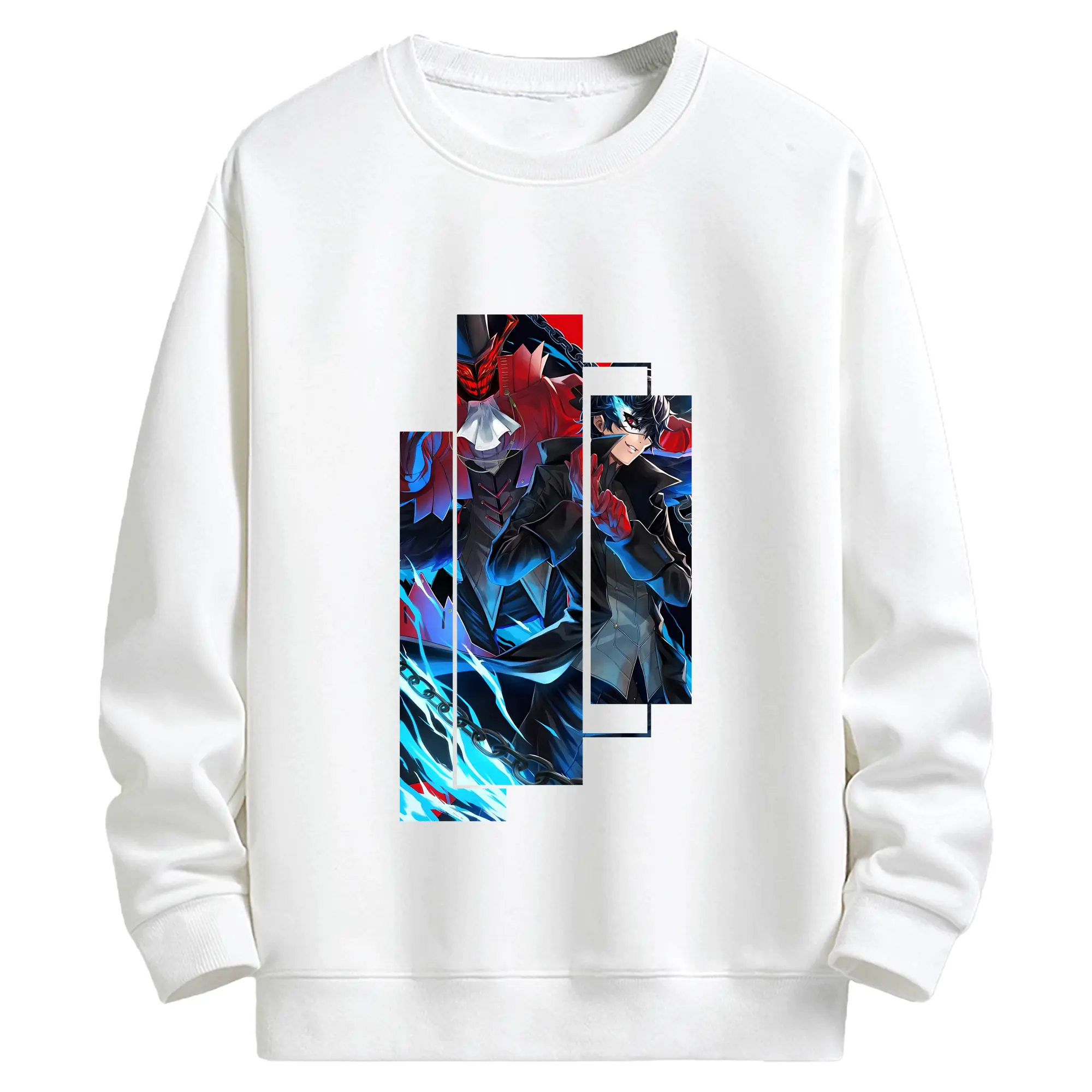 ペルソナ グッズ,主人公 - キッズ クルーネックスウェットシャツ ・ フロントプリント ・ 綿80％ ポリエステル20％ ・ 快適 通学 スポーツ 日常使い お散歩用