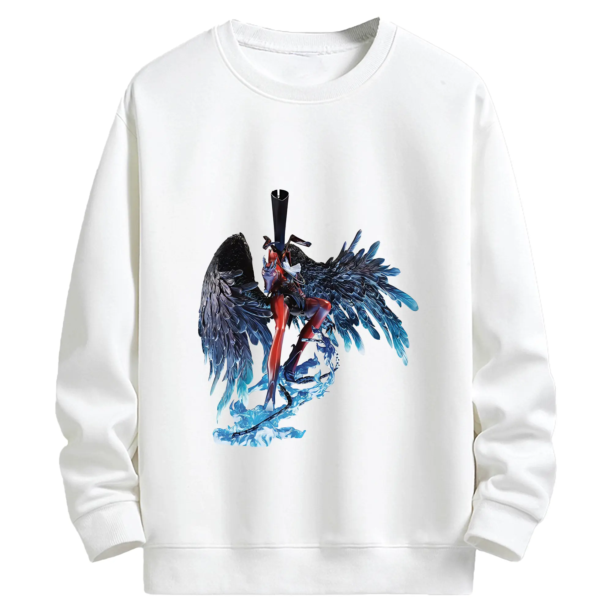 ペルソナ グッズ,主人公 - キッズ クルーネックスウェットシャツ ・ フロントプリント ・ 綿80％ ポリエステル20％ ・ 快適 通学 スポーツ 日常使い お散歩用