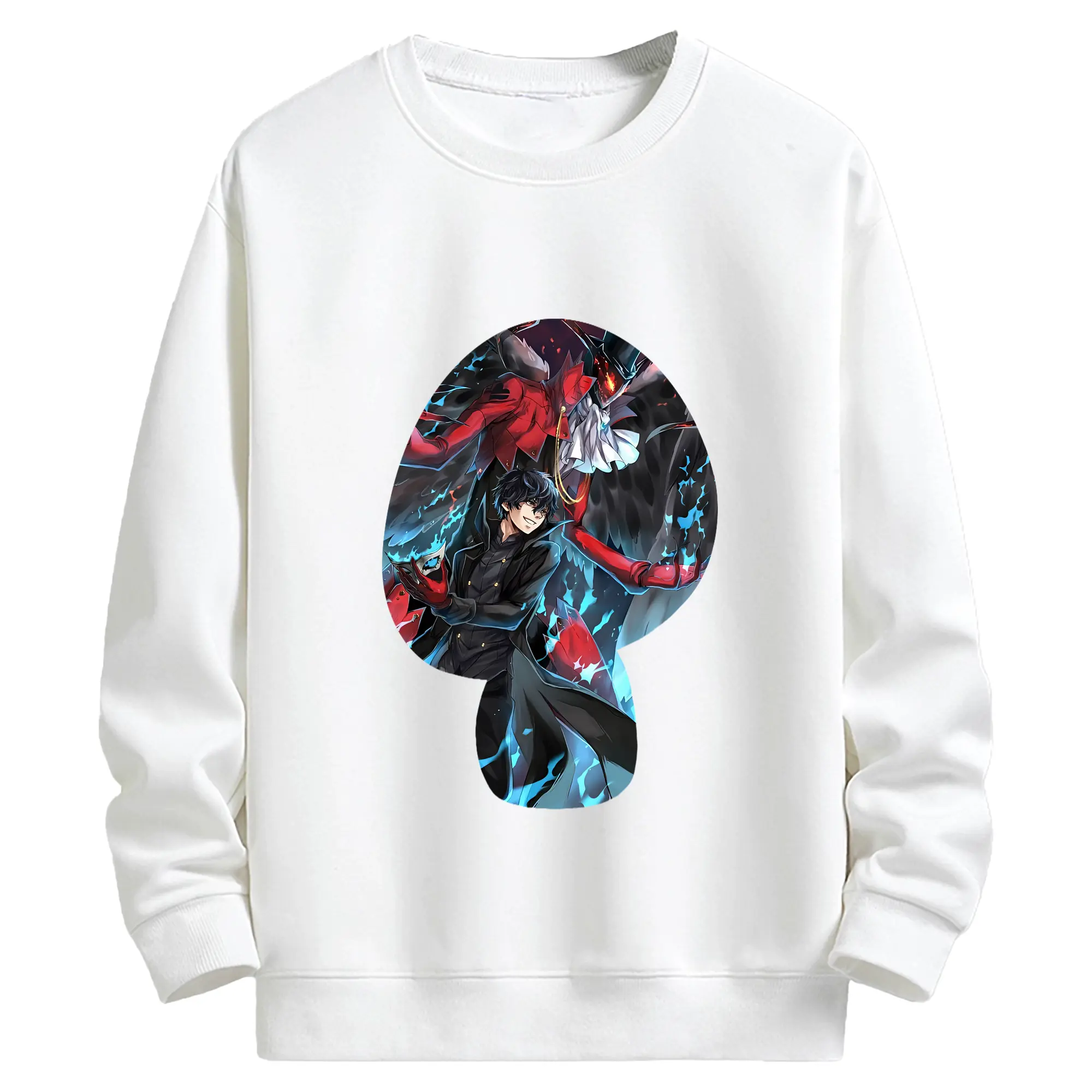 ペルソナ グッズ,主人公 - キッズ クルーネックスウェットシャツ ・ フロントプリント ・ 綿80％ ポリエステル20％ ・ 快適 通学 スポーツ 日常使い お散歩用