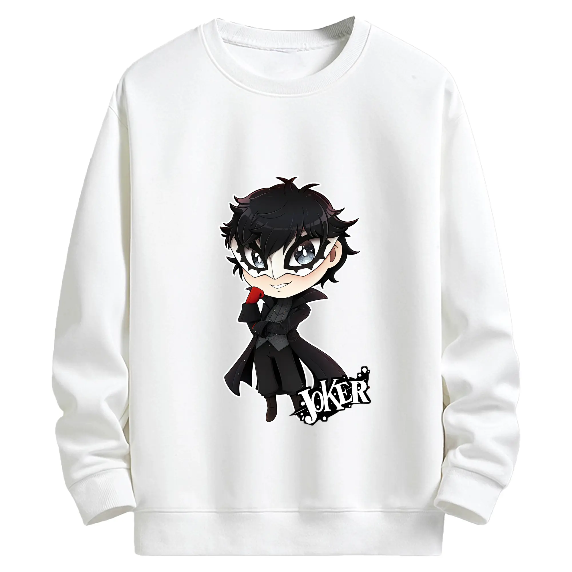 ペルソナ グッズ,主人公 - キッズ クルーネックスウェットシャツ ・ フロントプリント ・ 綿80％ ポリエステル20％ ・ 快適 通学 スポーツ 日常使い お散歩用