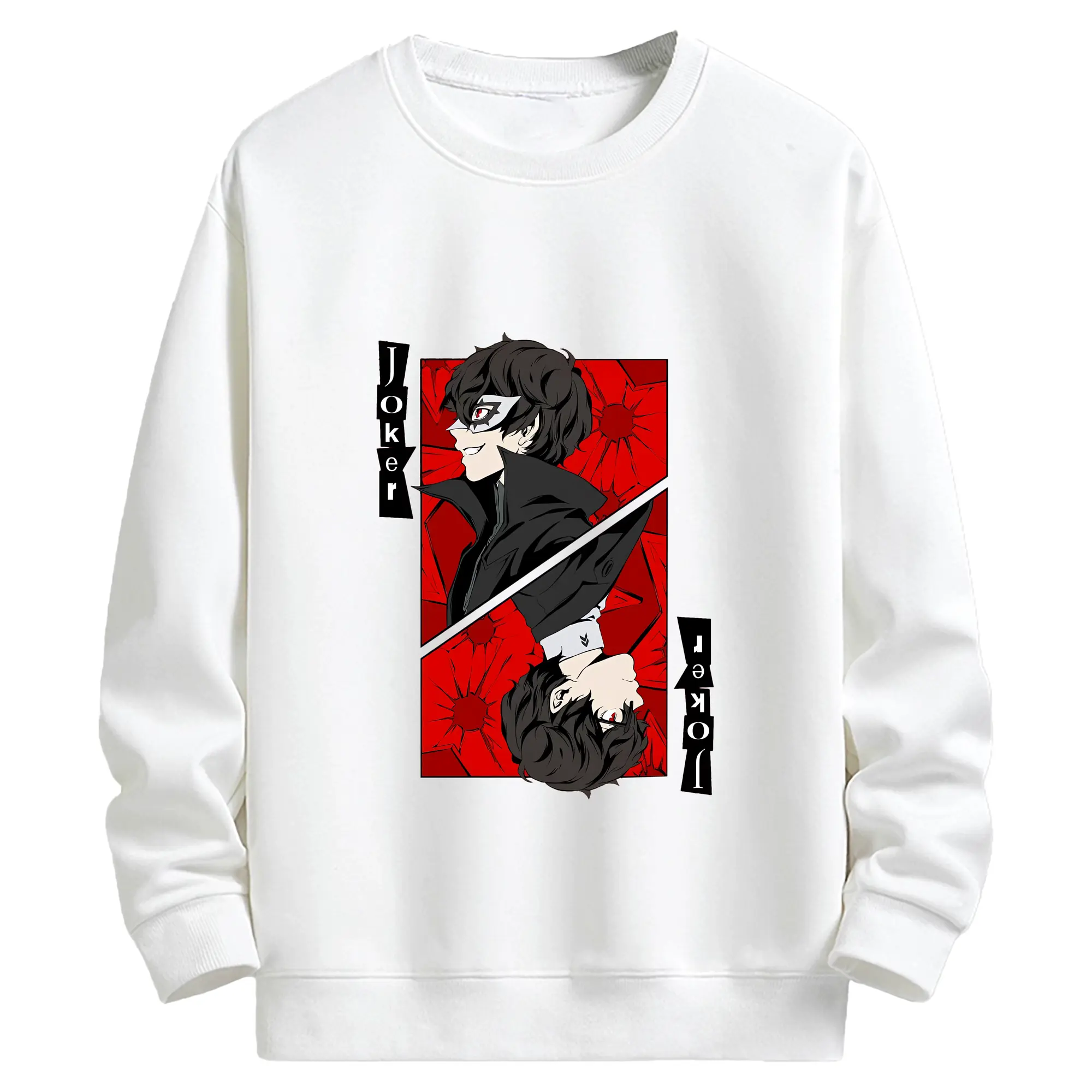 ペルソナ グッズ,主人公 - キッズ クルーネックスウェットシャツ ・ フロントプリント ・ 綿80％ ポリエステル20％ ・ 快適 通学 スポーツ 日常使い お散歩用