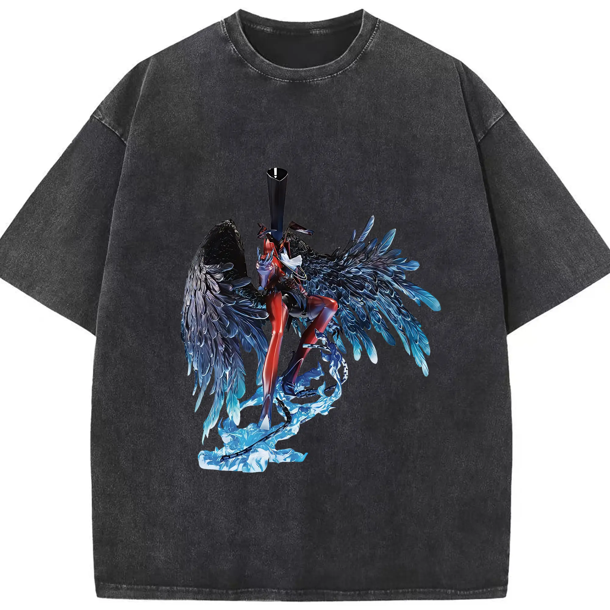 ペルソナ グッズ,主人公 - 綿100％ ヴィンテージ風 半袖Tシャツ ・ フロントプリント ・ 柔らか肌触り ・ 通気性 快適 ・ スポーツ カジュアル 外出用