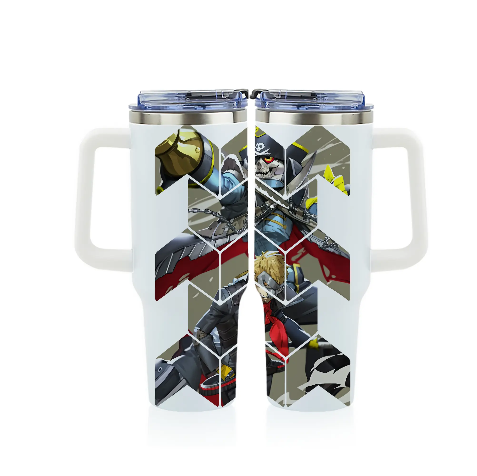 ペルソナ グッズ,坂本竜司 - 1200mL フルプリント車用タンブラー ・ 304ステンレス 内側 ・ 201ステンレス 外側 ・ 保温 保冷 ・ 通勤 ドライブ アウトドア用