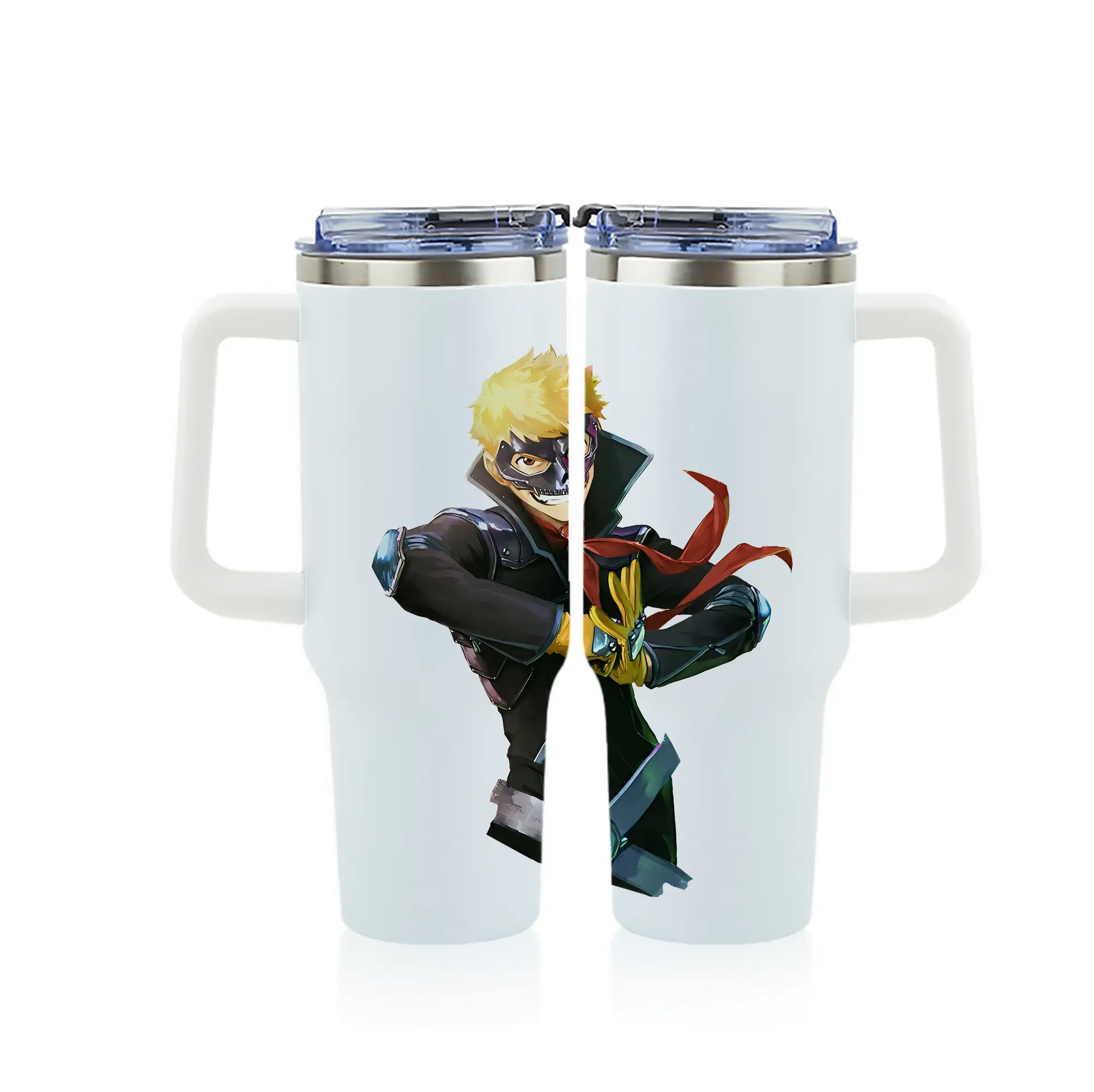 ペルソナ グッズ,坂本竜司 - 1200mL フルプリント車用タンブラー ・ 304ステンレス 内側 ・ 201ステンレス 外側 ・ 保温 保冷 ・ 通勤 ドライブ アウトドア用