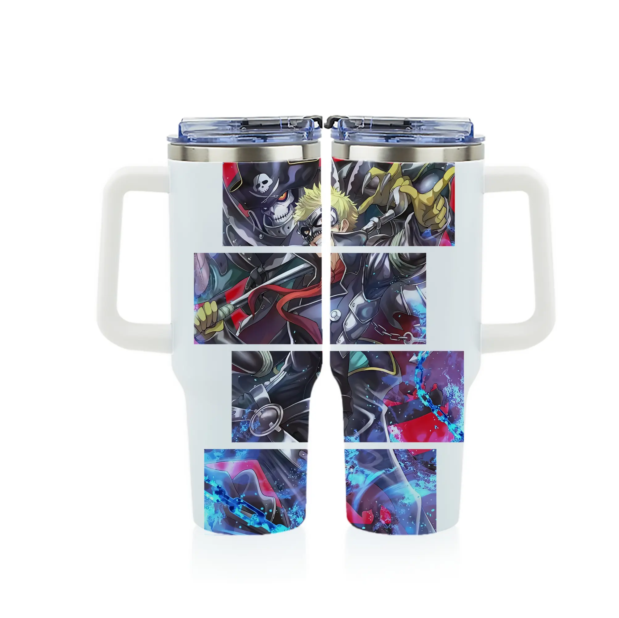 ペルソナ グッズ,坂本竜司 - 1200mL フルプリント車用タンブラー ・ 304ステンレス 内側 ・ 201ステンレス 外側 ・ 保温 保冷 ・ 通勤 ドライブ アウトドア用