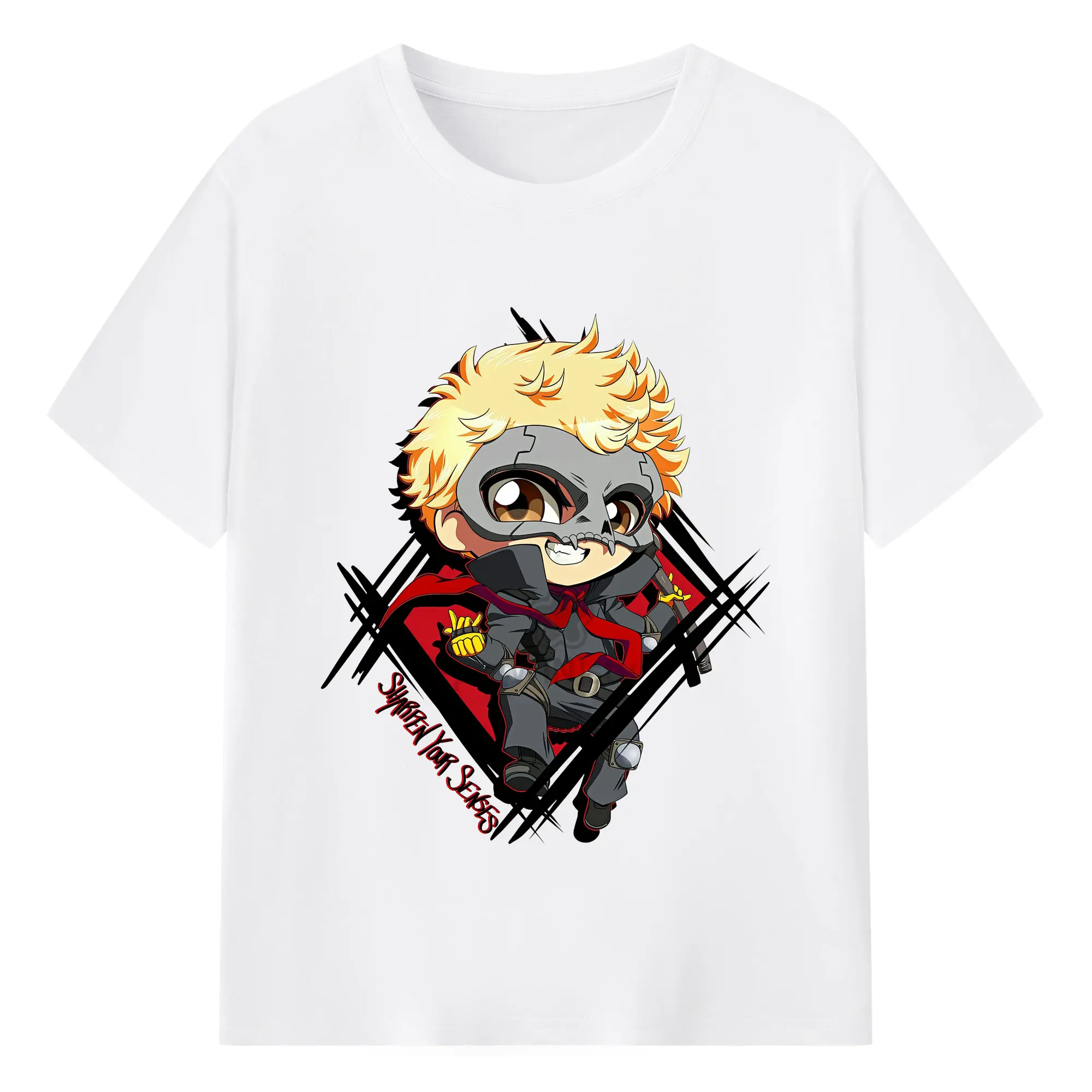 ペルソナ グッズ,坂本竜司 - 綿100％ 半袖Tシャツ ・ フロントプリント ・ 快適 通気性 ・ 日常使い 散歩 スポーツ用