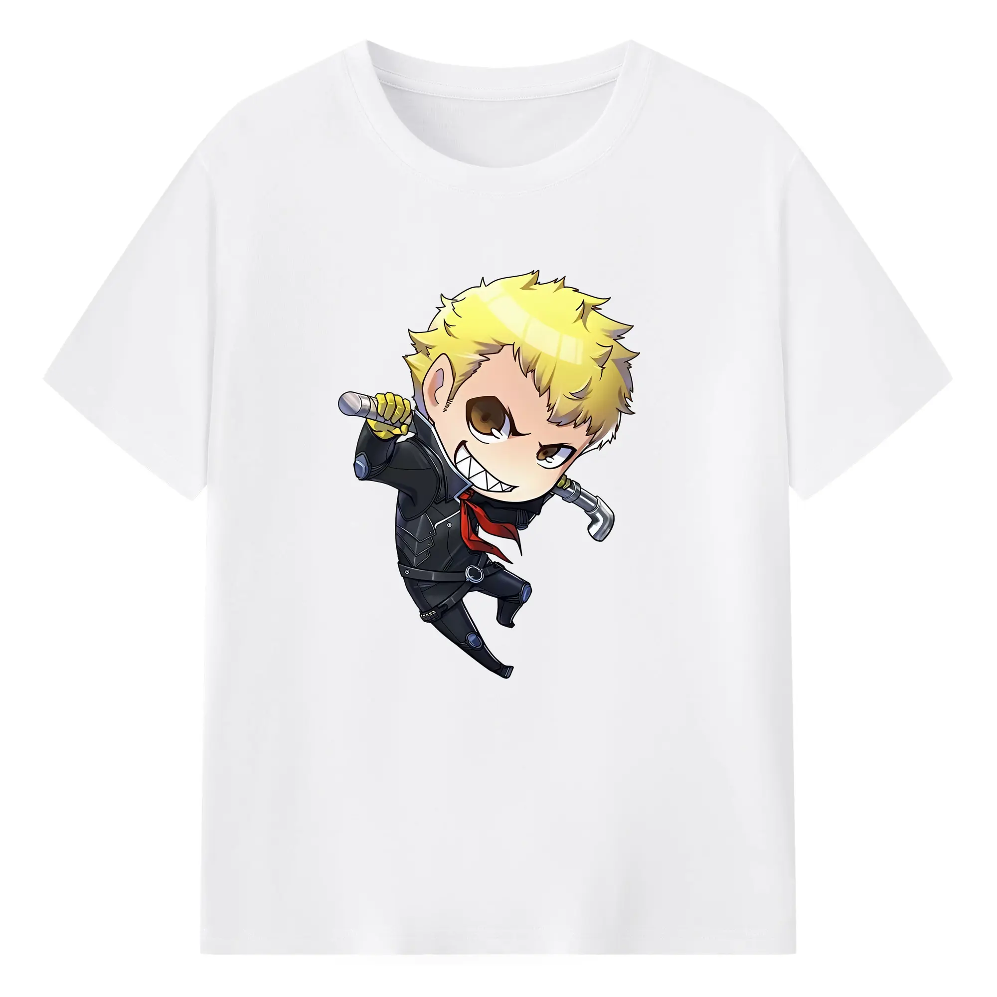 ペルソナ グッズ,坂本竜司 - 綿100％ 半袖Tシャツ ・ フロントプリント ・ 快適 通気性 ・ 日常使い 散歩 スポーツ用