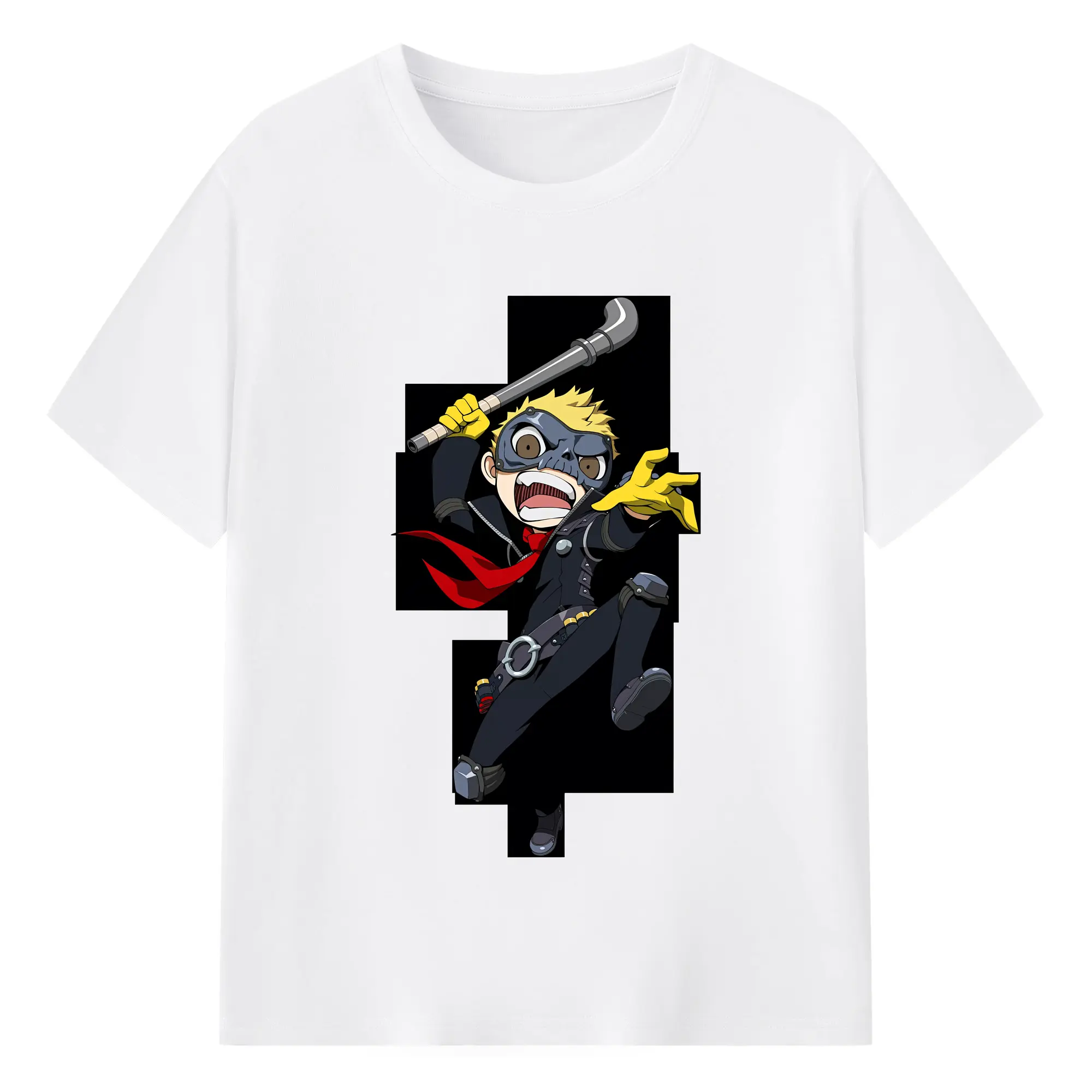ペルソナ グッズ,坂本竜司 - 綿100％ 半袖Tシャツ ・ フロントプリント ・ 快適 通気性 ・ 日常使い 散歩 スポーツ用