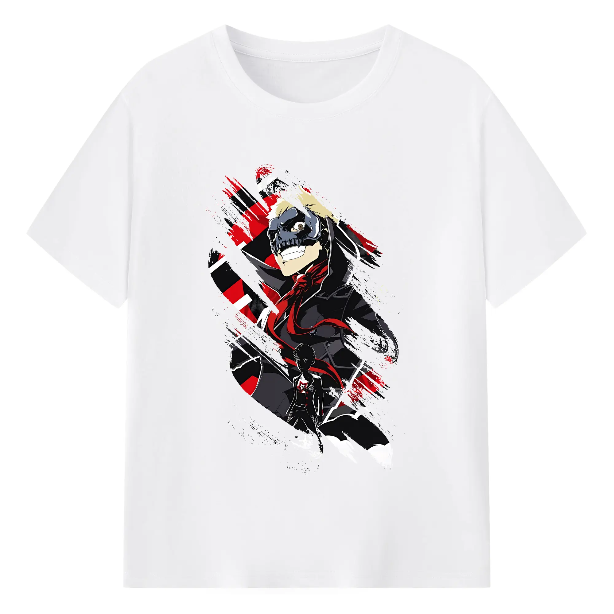 ペルソナ グッズ,坂本竜司 - 綿100％ 半袖Tシャツ ・ フロントプリント ・ 快適 通気性 ・ 日常使い 散歩 スポーツ用