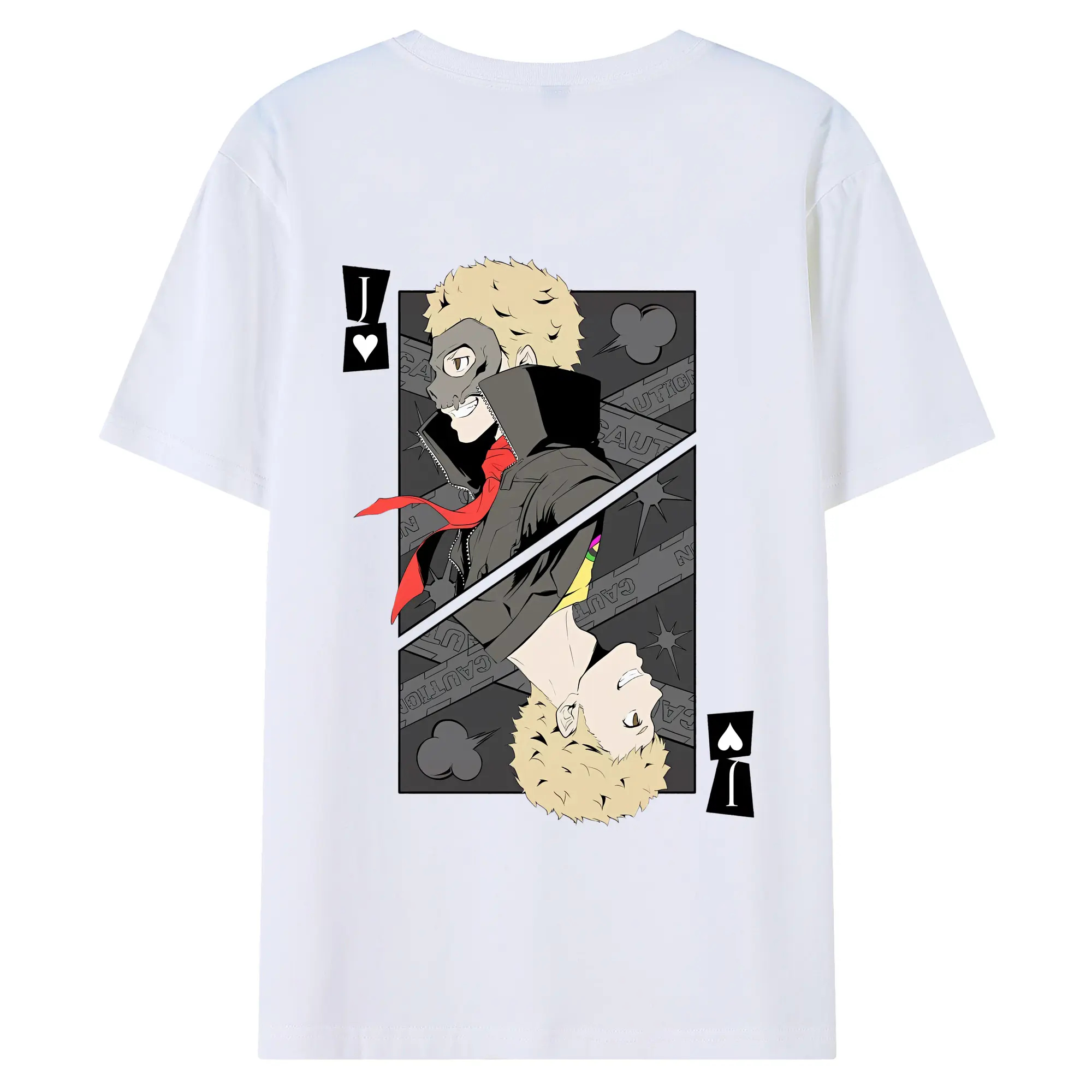 ペルソナ グッズ,坂本竜司 - 綿100％ 半袖Tシャツ ・ バックプリント ・ 快適 通気性 ・ 日常使い 散歩 スポーツ用
