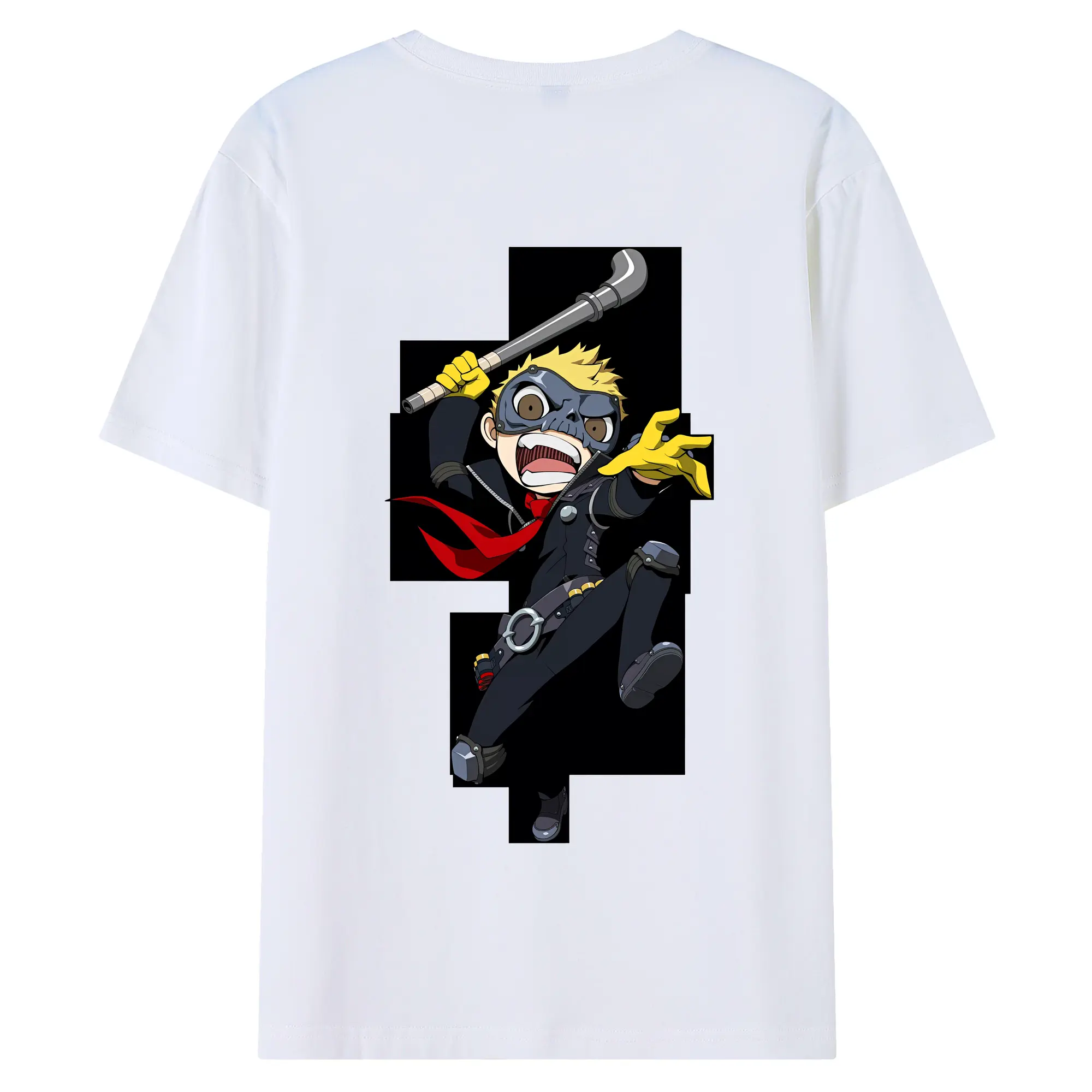 ペルソナ グッズ,坂本竜司 - 綿100％ 半袖Tシャツ ・ バックプリント ・ 快適 通気性 ・ 日常使い 散歩 スポーツ用