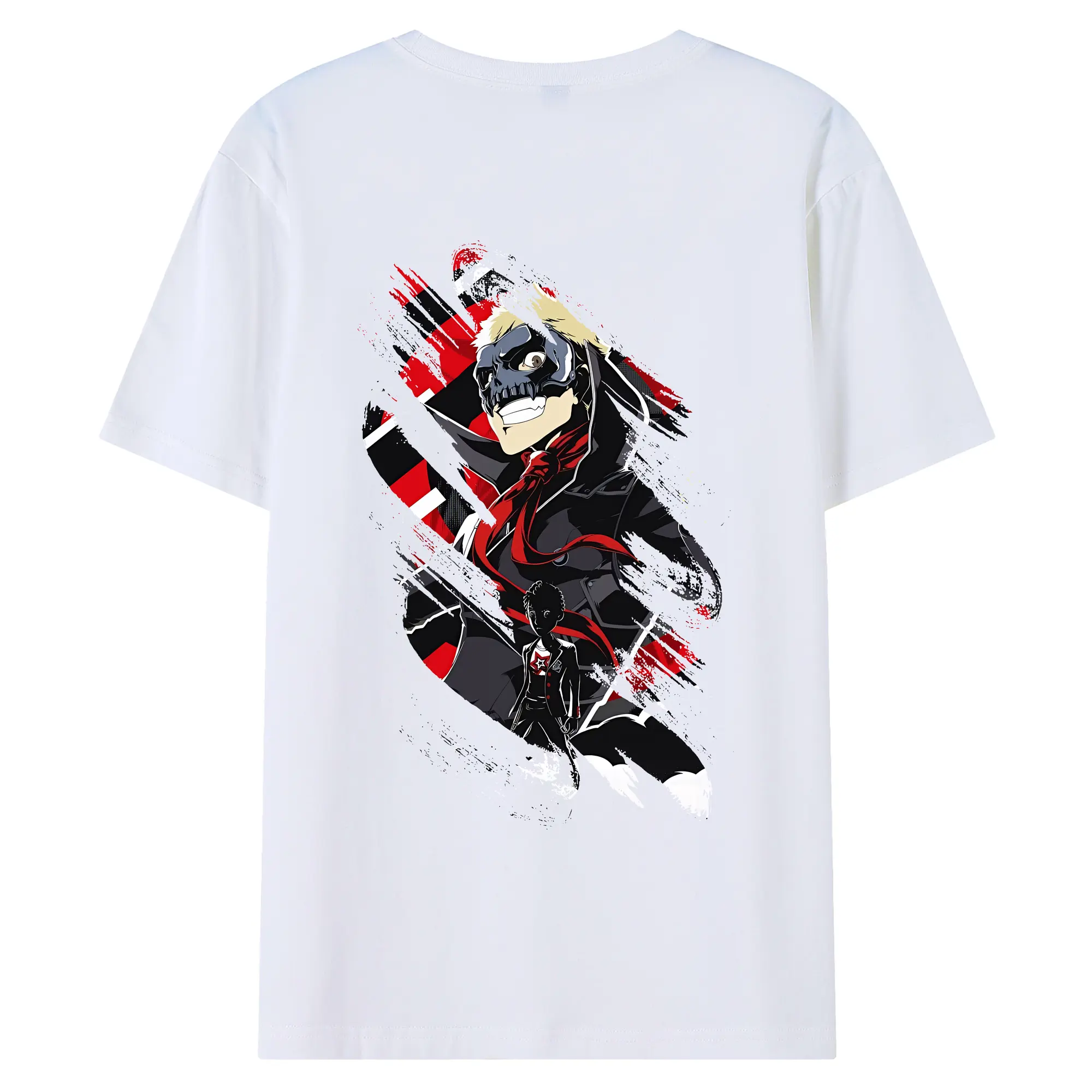 ペルソナ グッズ,坂本竜司 - 綿100％ 半袖Tシャツ ・ バックプリント ・ 快適 通気性 ・ 日常使い 散歩 スポーツ用