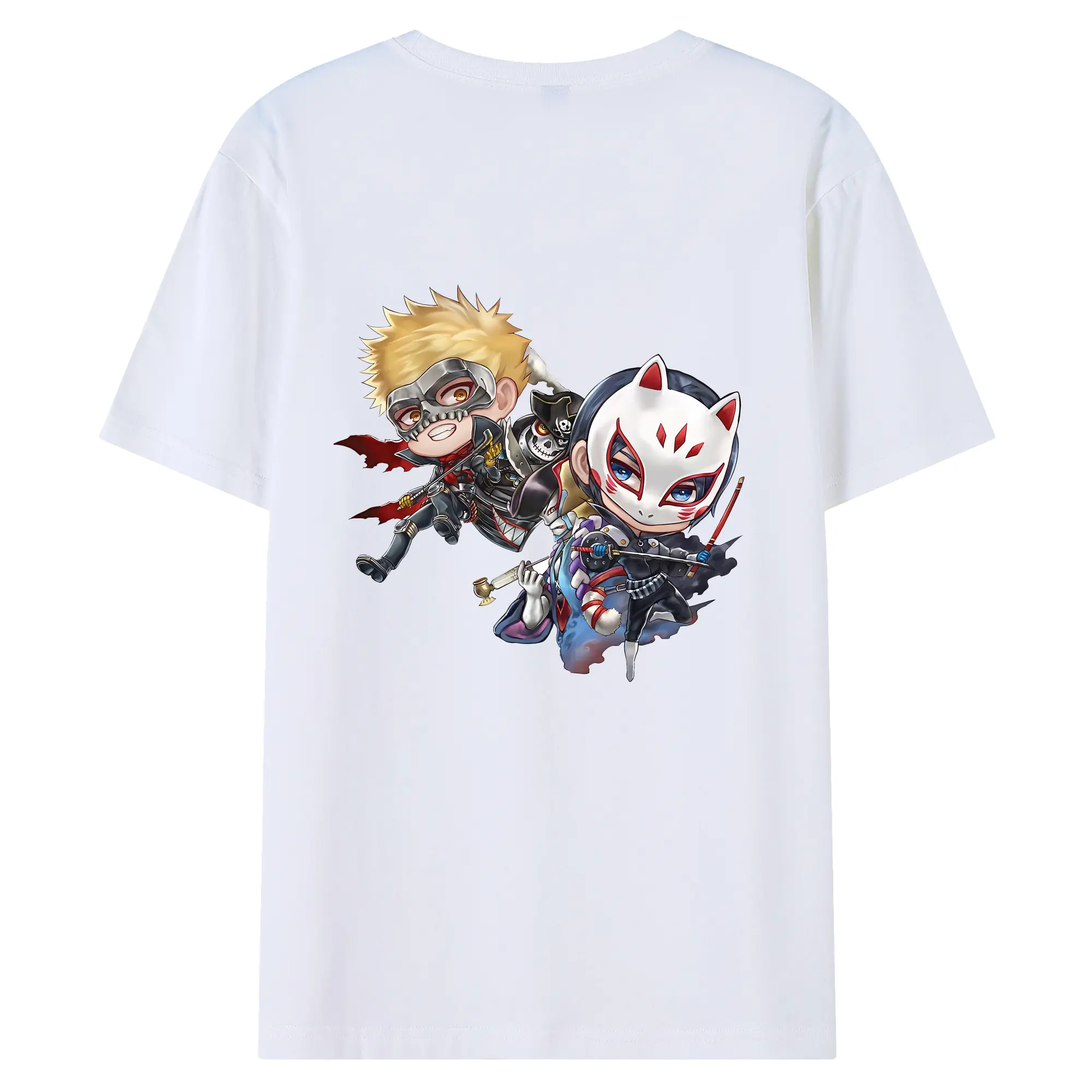 ペルソナ グッズ,坂本竜司 - 綿100％ 半袖Tシャツ ・ バックプリント ・ 快適 通気性 ・ 日常使い 散歩 スポーツ用