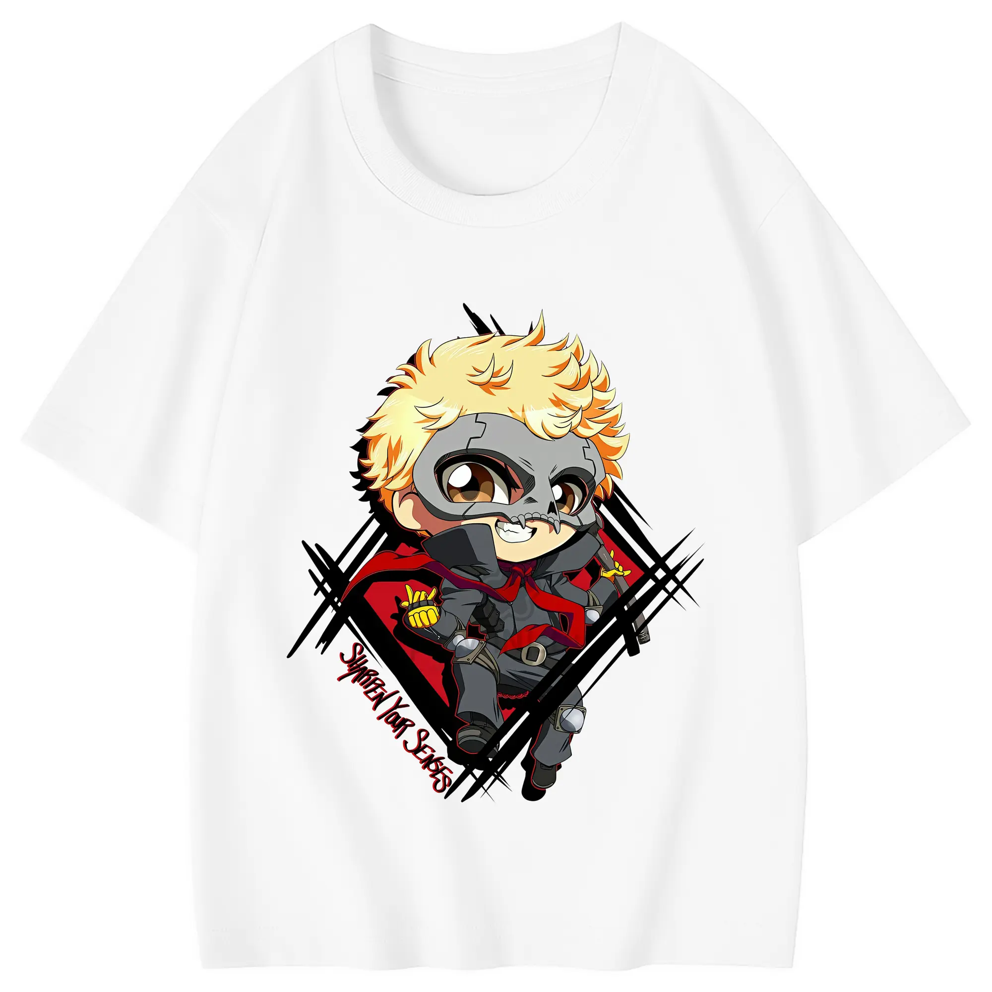 ペルソナ グッズ,坂本竜司 - 綿100％ キッズTシャツ ・ フロントプリント ・ 快適 通気性 ・ スポーツ カジュアル 散歩用