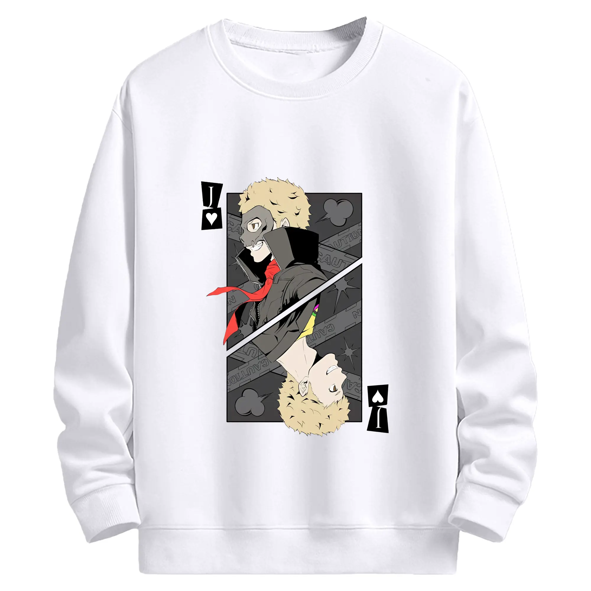 ペルソナ グッズ,坂本竜司 - 高品質 クルーネック スウェット ・ コットン59％ ポリエステル41％ ・ ユニセックス 長袖 トレーナー ・ カジュアル デイリー スポーツ 散歩用